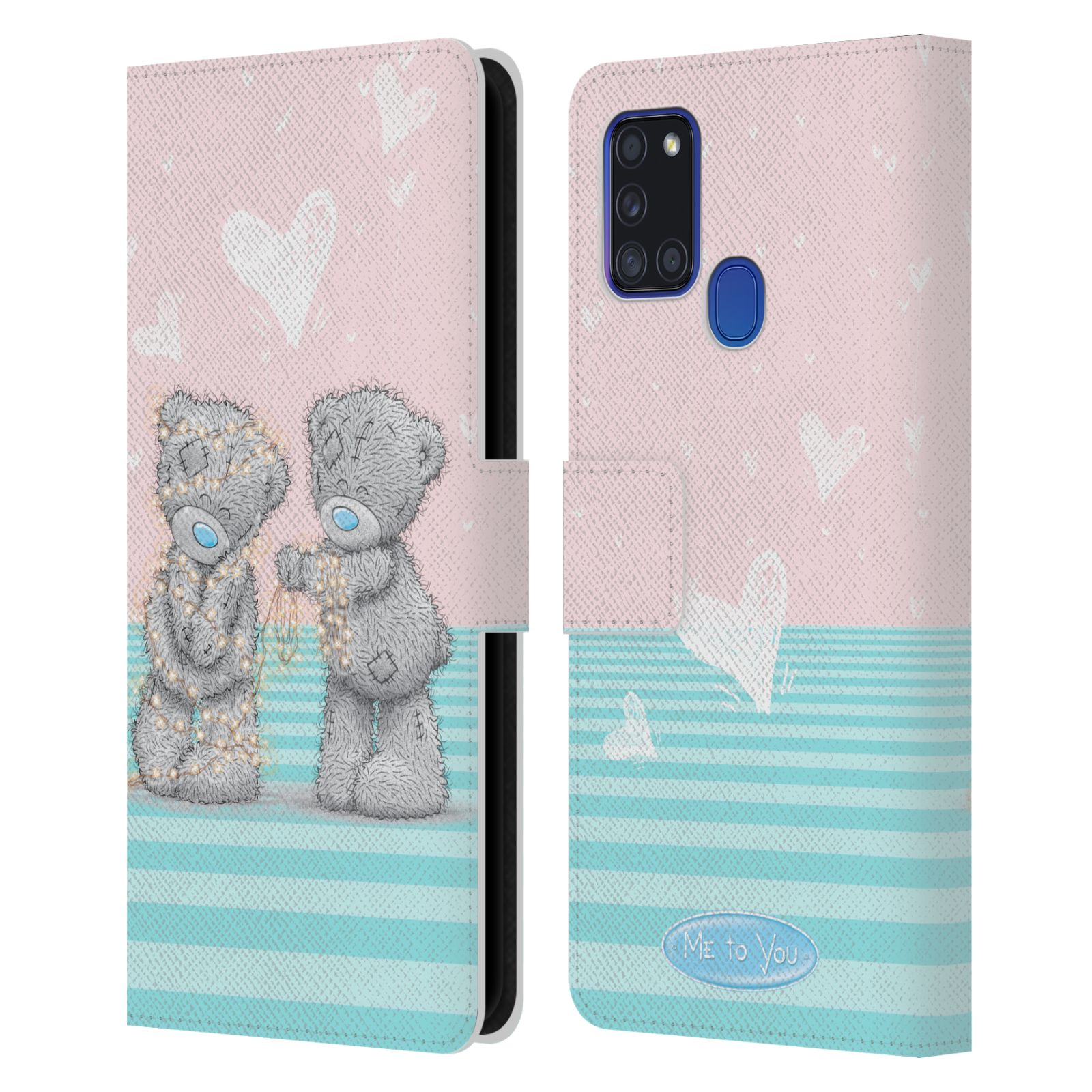 Pouzdro na mobil Samsung Galaxy A21S - HEAD CASE - Me To You - Zamilovaní medvídci