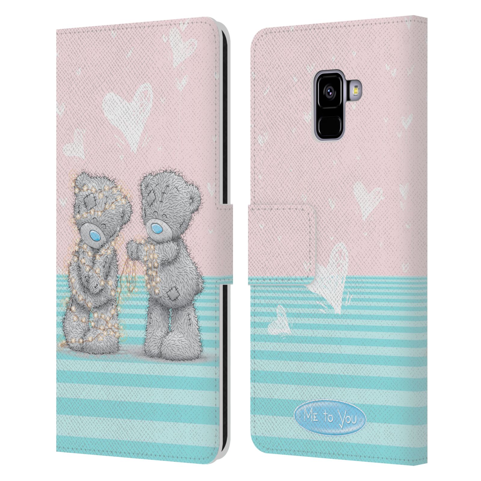 Pouzdro na mobil Samsung Galaxy A8+ 2018 - HEAD CASE - Me To You - Zamilovaní medvídci