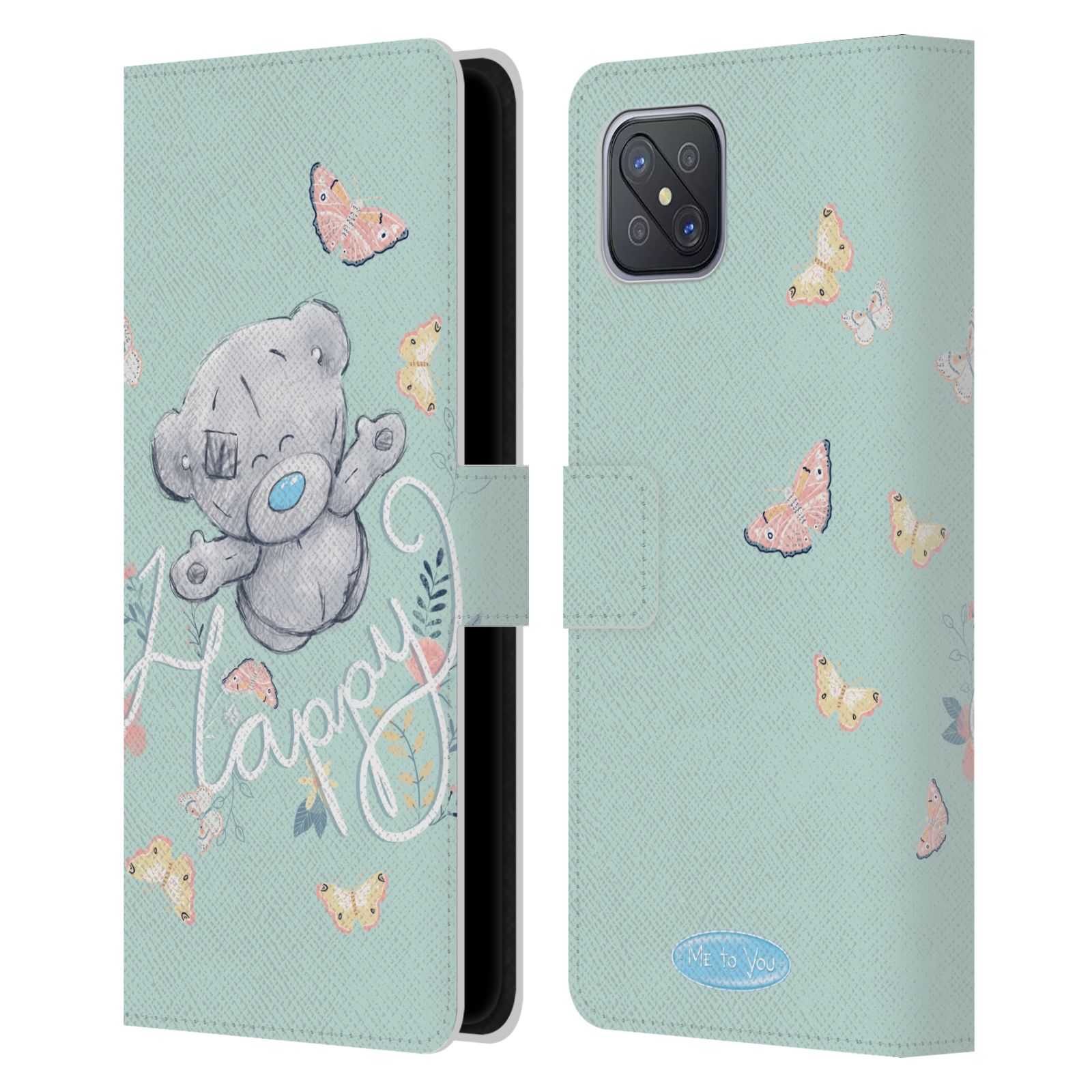 Pouzdro na mobil Oppo A92s - HEAD CASE - Me To You - Medvídek na louce s motýlkem