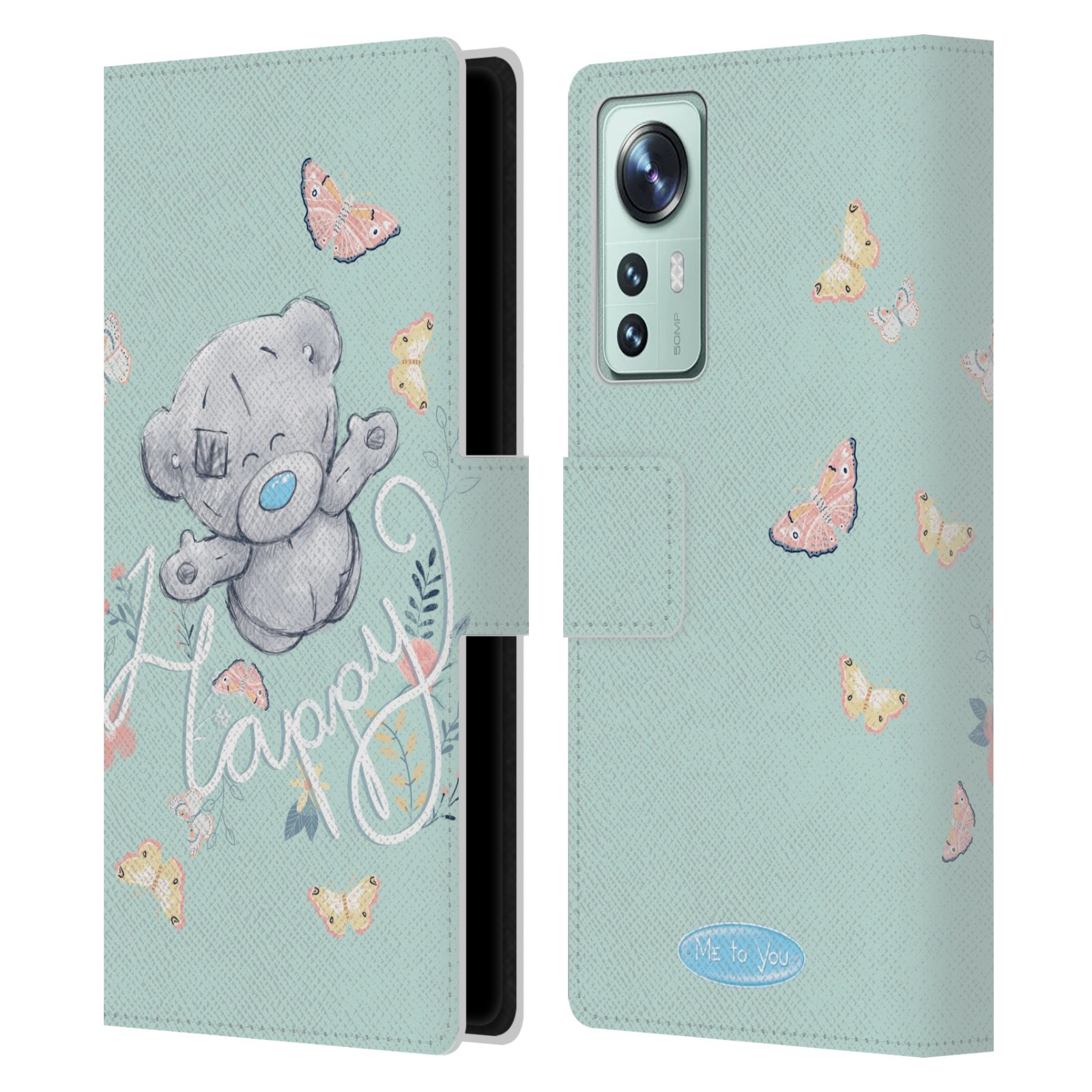 Pouzdro na mobil Xiaomi 12 - HEAD CASE - Me To You - Medvídek na louce s motýlkem