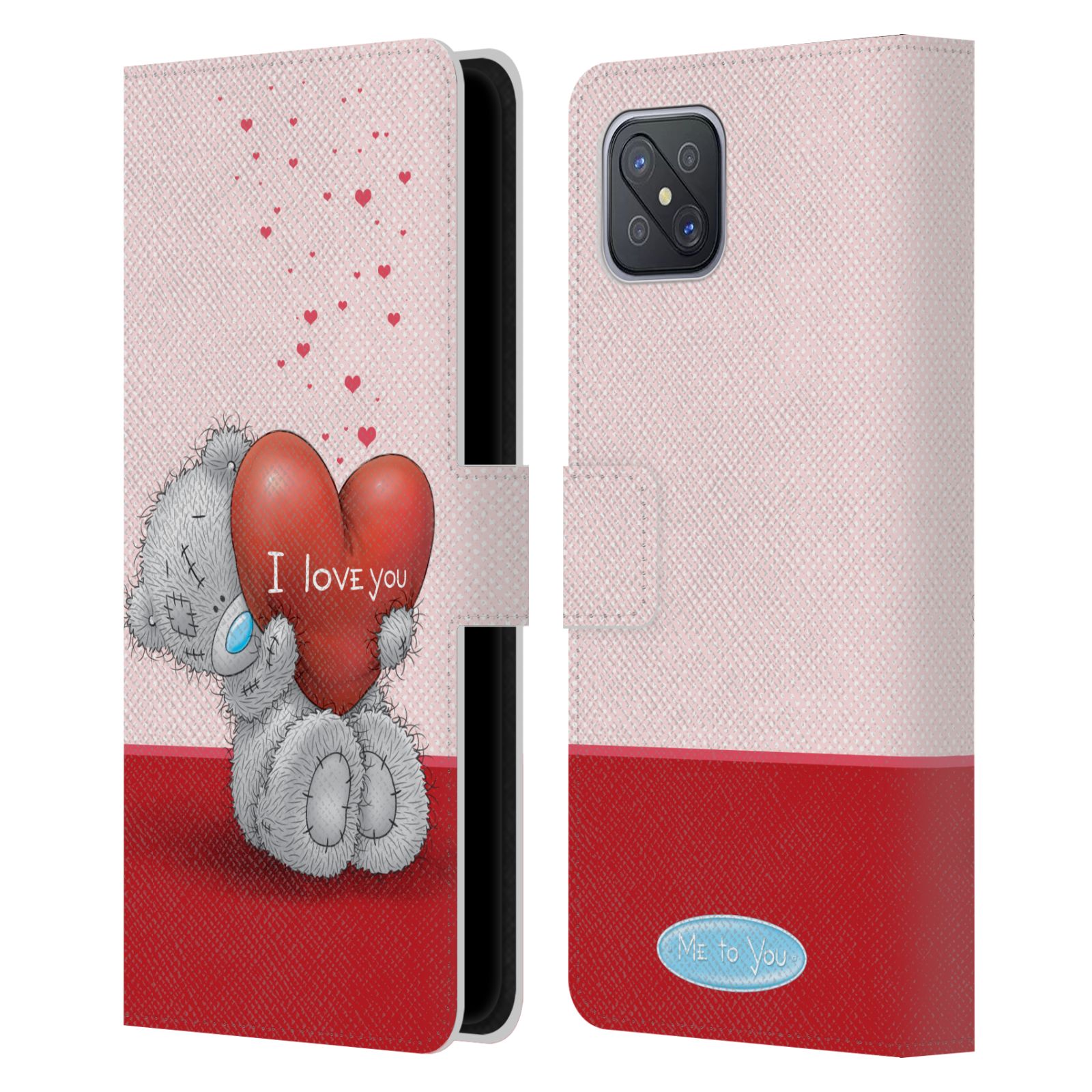 Pouzdro na mobil Oppo A92s - HEAD CASE - Me To You - Medvídek a velké srdce