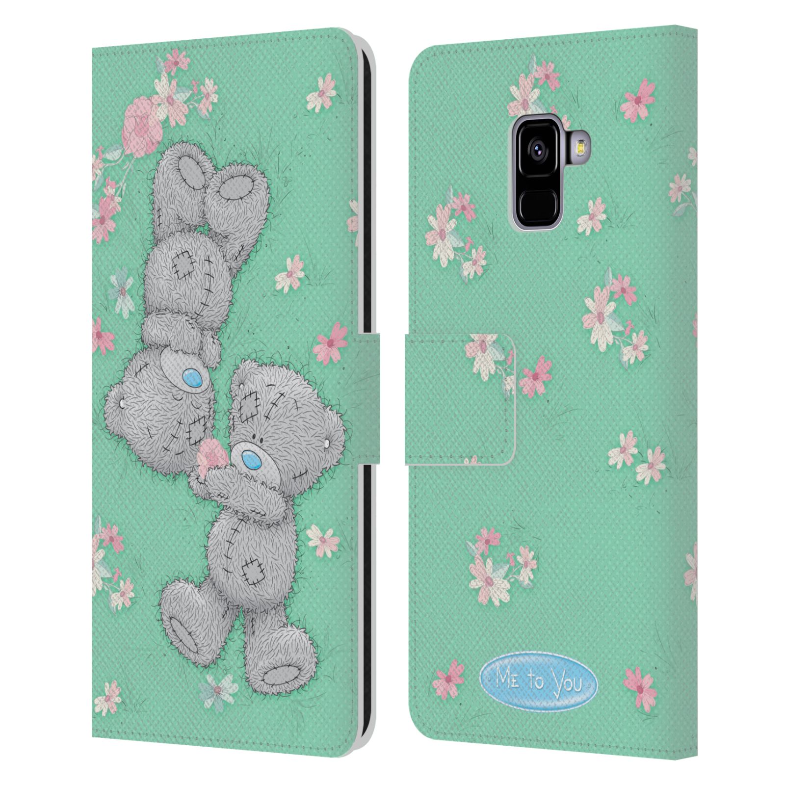 Pouzdro na mobil Samsung Galaxy A8+ 2018 - HEAD CASE - Me To You - Medvídci na zelené louce