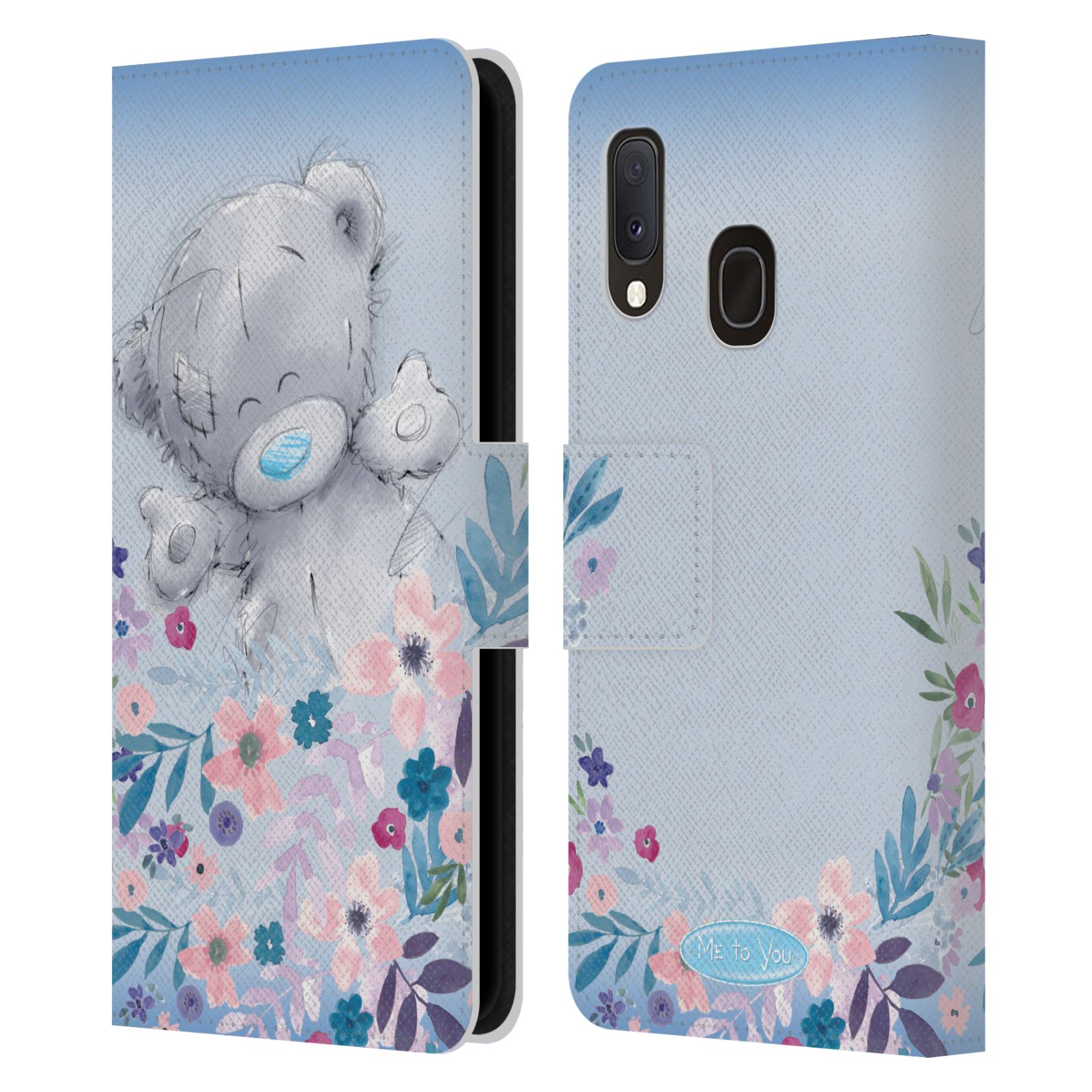 Pouzdro na mobil Samsung Galaxy A20E - HEAD CASE - Me To You - Medvídek mezi květinami
