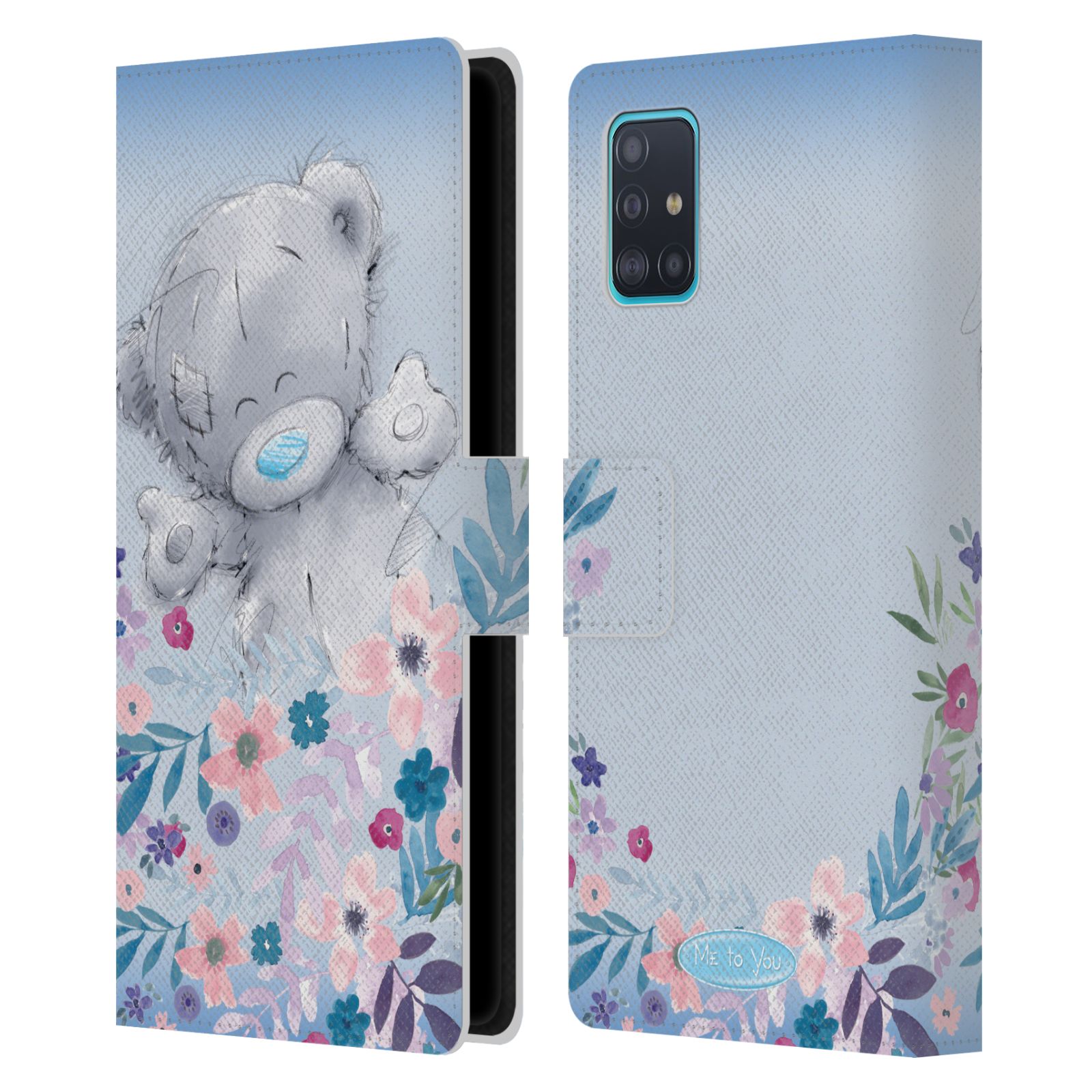 Pouzdro na mobil Samsung Galaxy A51 - HEAD CASE - Me To You - Medvídek mezi květinami