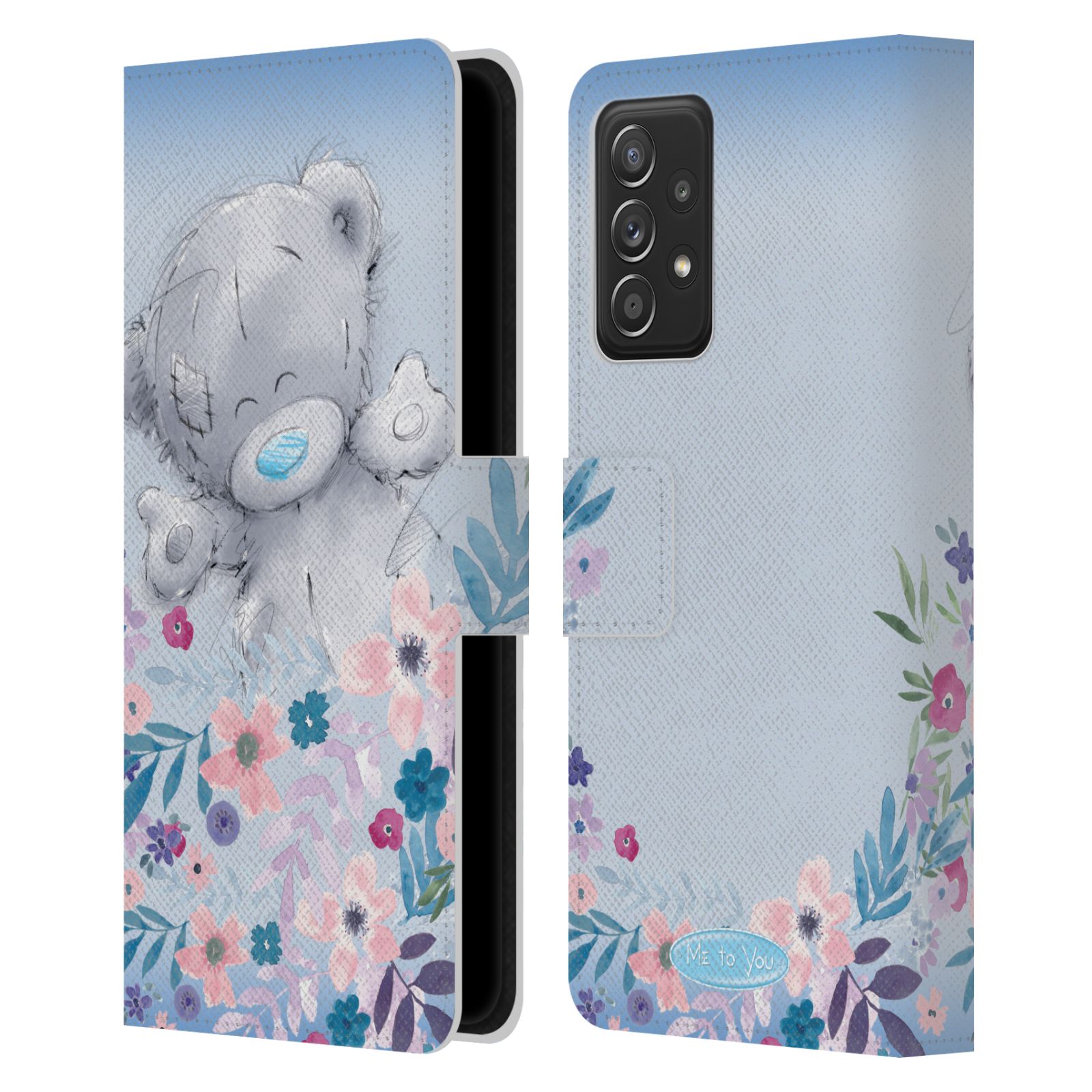 Pouzdro na mobil Samsung Galaxy A53 5G - HEAD CASE - Me To You - Medvídek mezi květinami