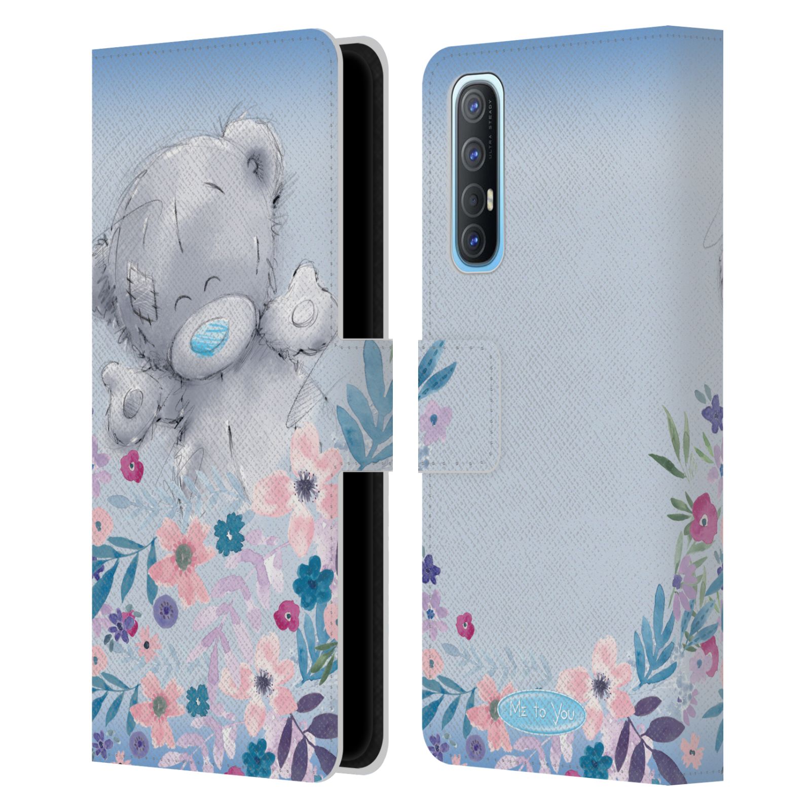 Pouzdro na mobil Oppo Find X2 NEO - HEAD CASE - Me To You - Medvídek mezi květinami