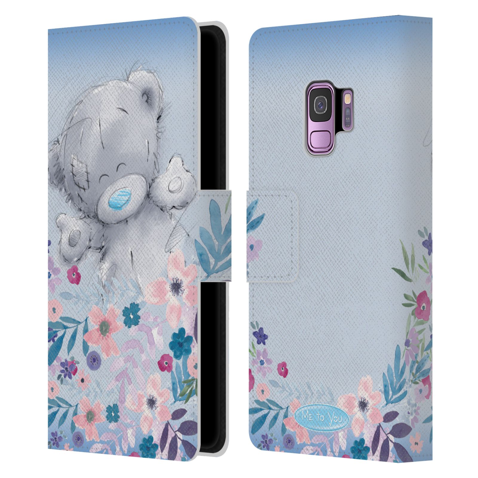 Pouzdro na mobil Samsung Galaxy S9 - HEAD CASE - Me To You - Medvídek mezi květinami