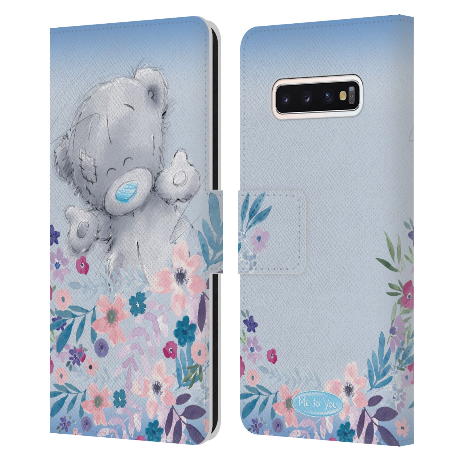 Pouzdro na mobil Samsung Galaxy S10 - HEAD CASE - Me To You - Medvídek mezi květinami