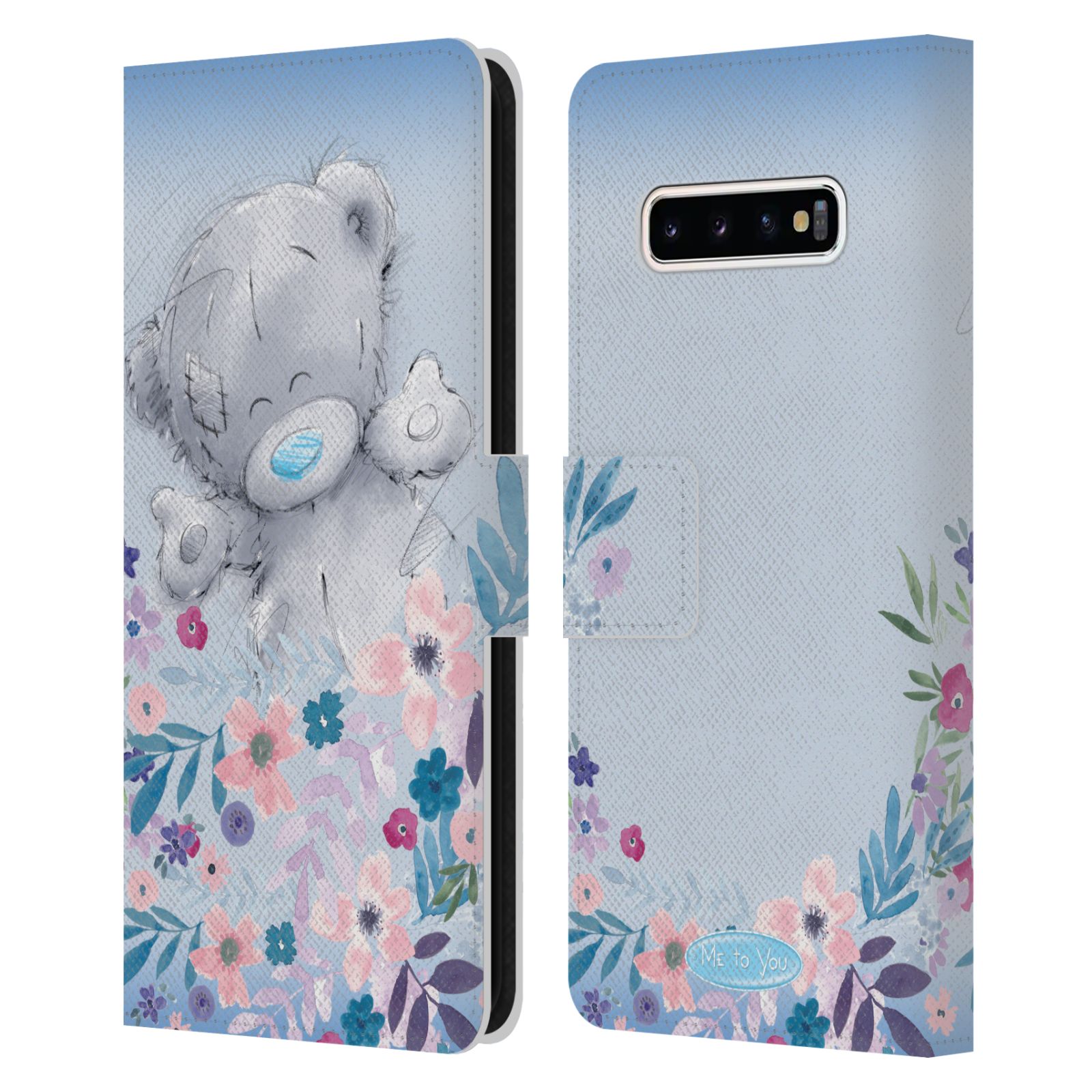Pouzdro na mobil Samsung Galaxy S10+ - HEAD CASE - Me To You - Medvídek mezi květinami