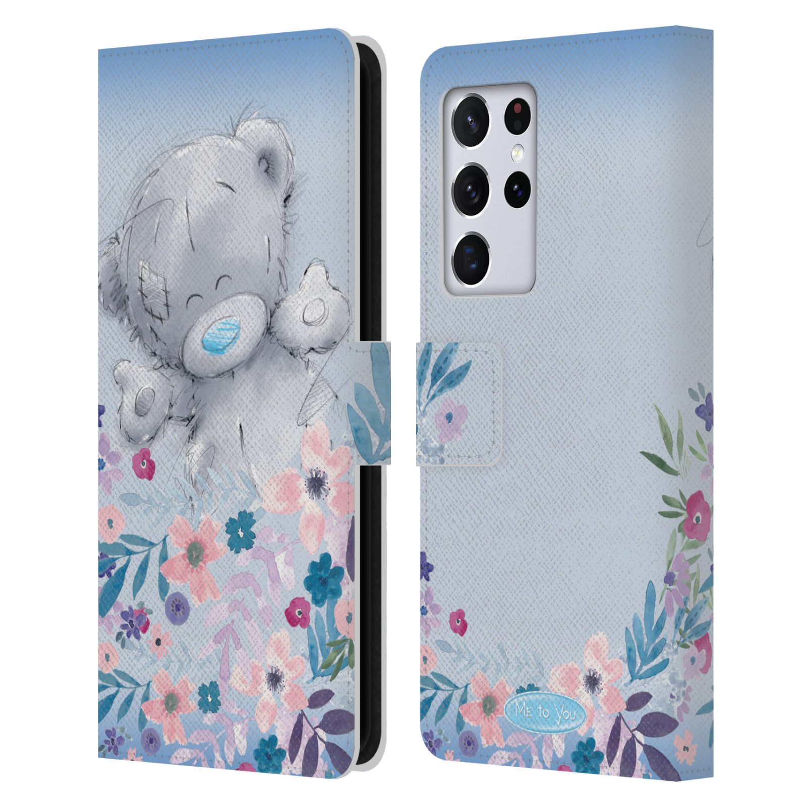 Pouzdro na mobil Samsung Galaxy S21 ULTRA 5G  - HEAD CASE - Me To You - Medvídek mezi květinami