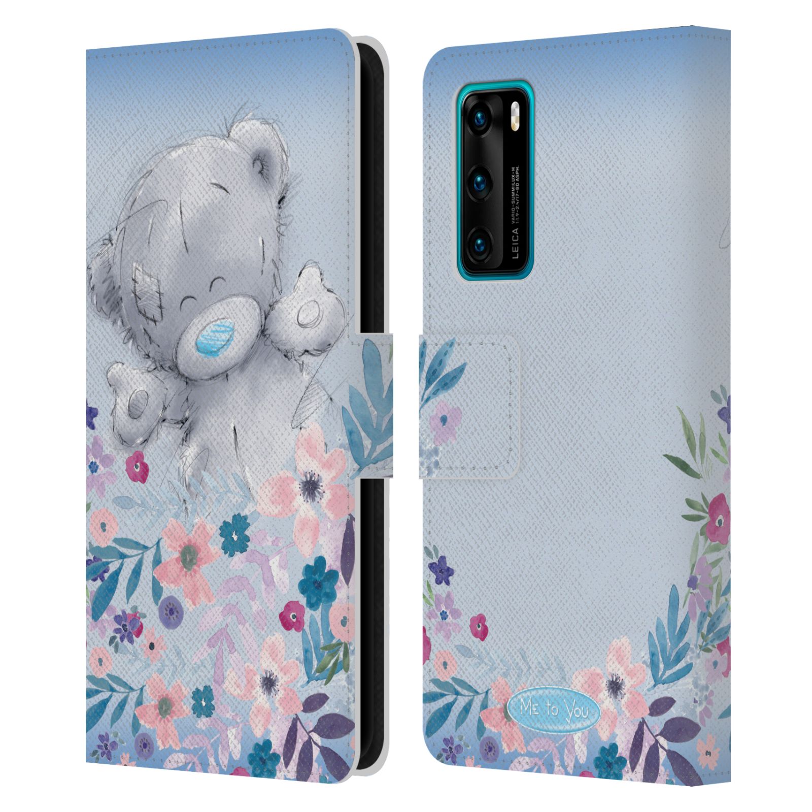 Pouzdro na mobil Huawei P40 - HEAD CASE - Me To You - Medvídek mezi květinami