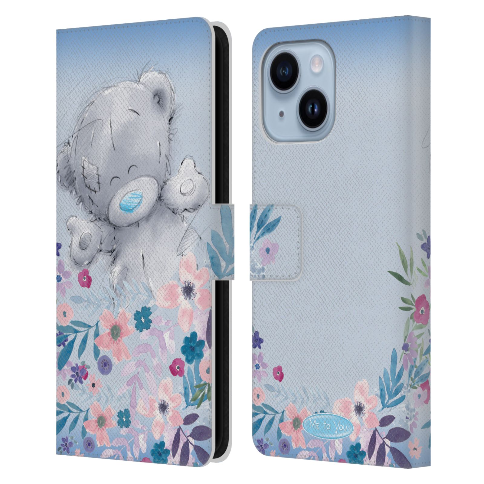 Pouzdro na mobil Apple Iphone 14 PLUS - HEAD CASE - Me To You - Medvídek mezi květinami