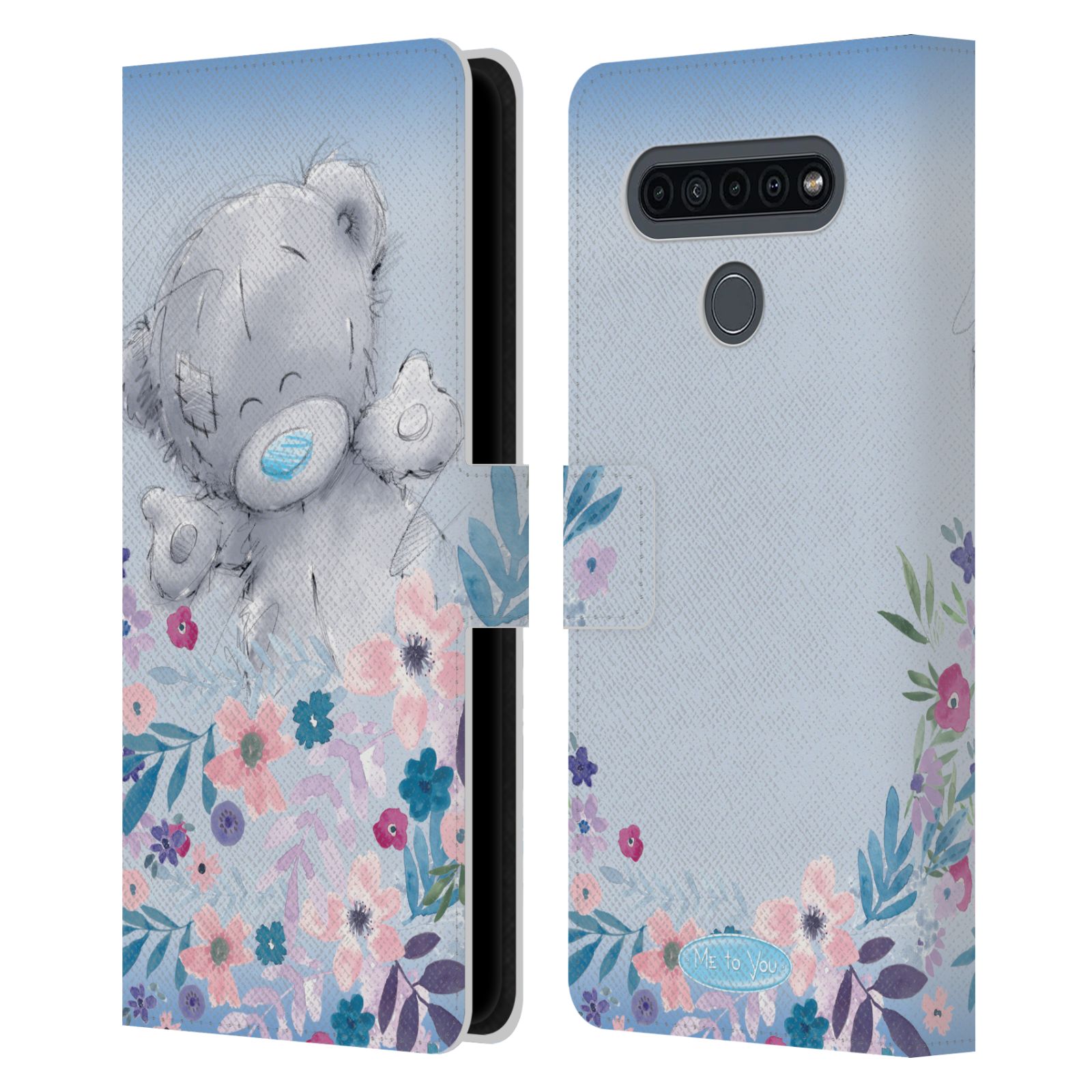 Pouzdro na mobil LG K41s  - HEAD CASE - Me To You - Medvídek mezi květinami