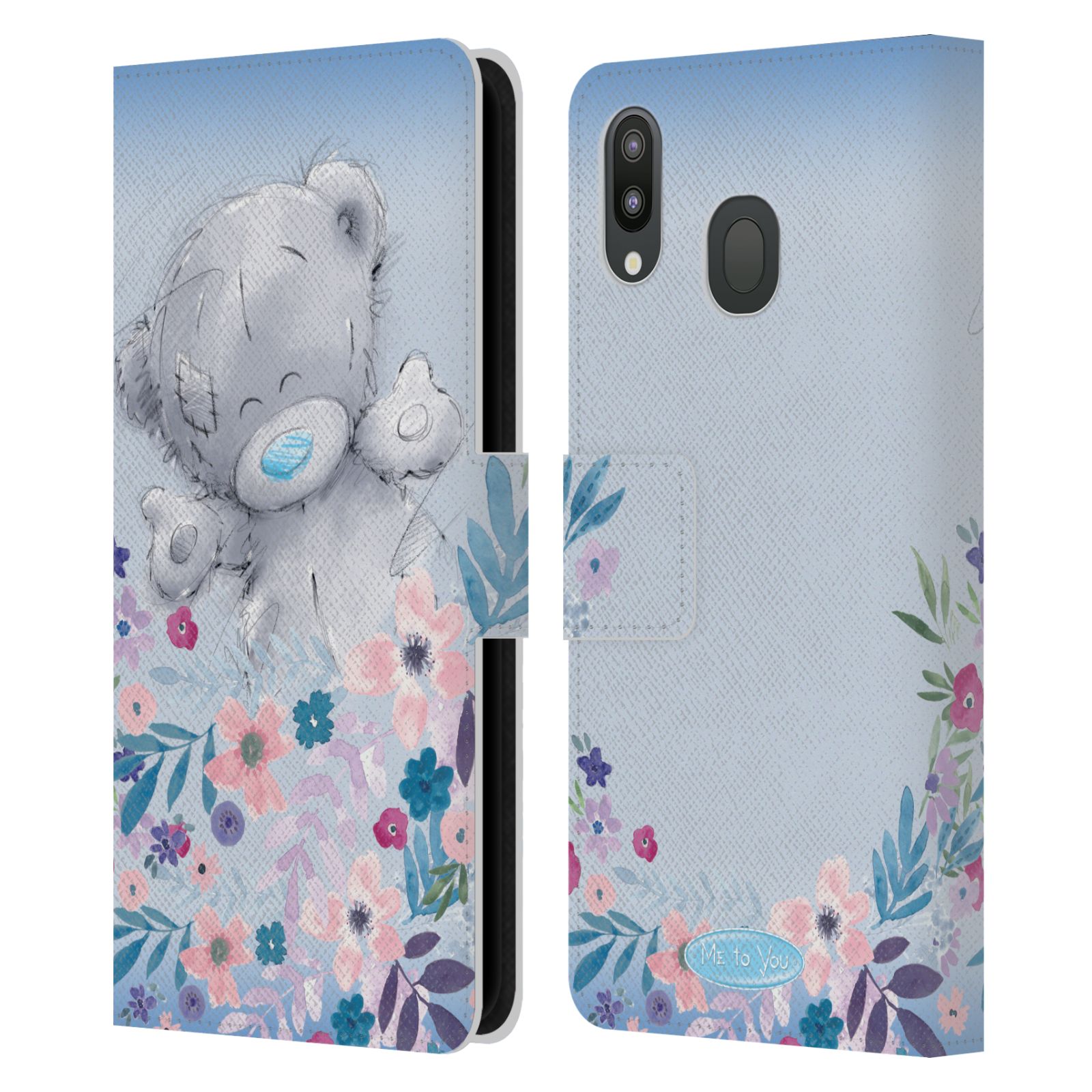 Pouzdro na mobil Samsung Galaxy M20 - HEAD CASE - Me To You - Medvídek mezi květinami
