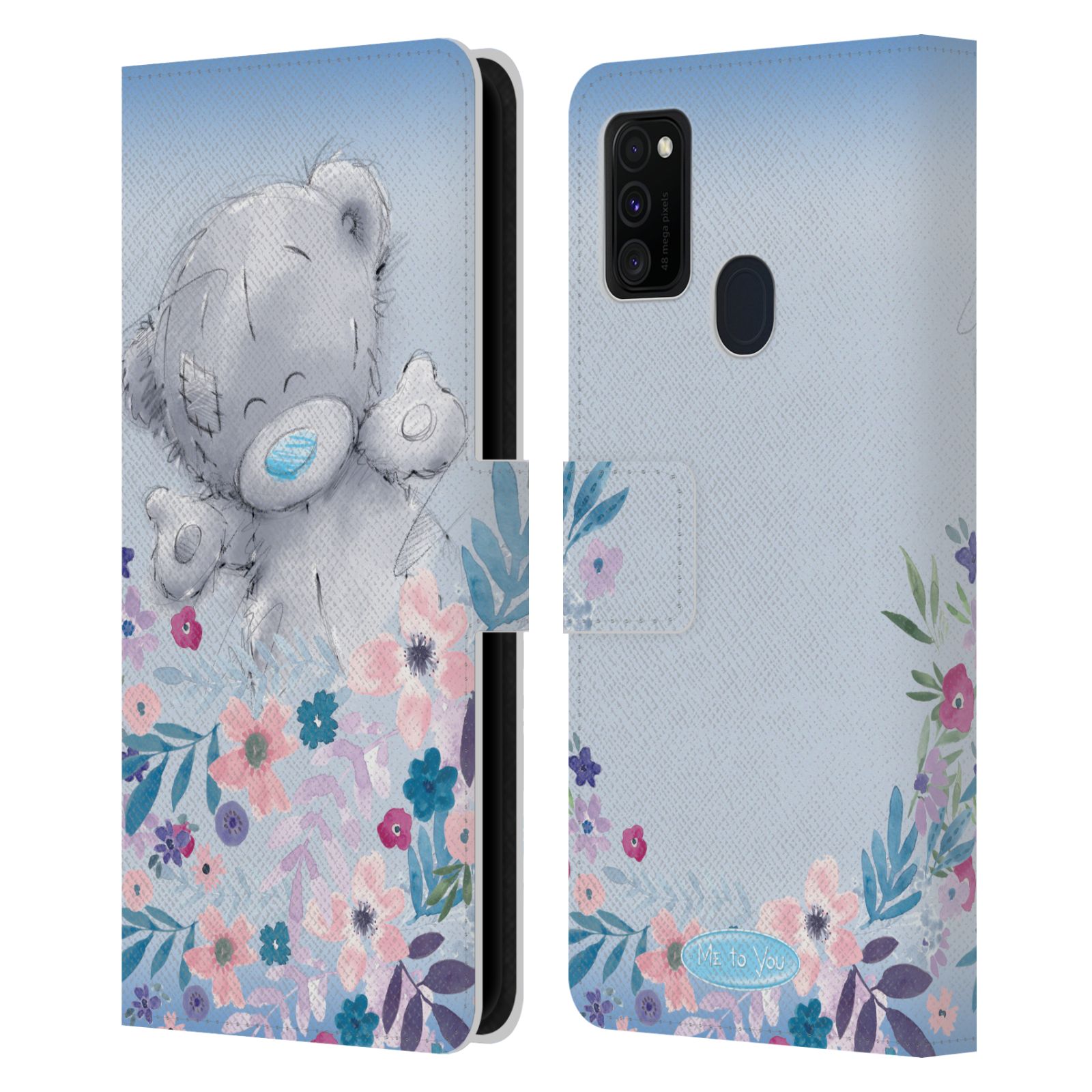 Pouzdro na mobil Samsung Galaxy M21 - HEAD CASE - Me To You - Medvídek mezi květinami