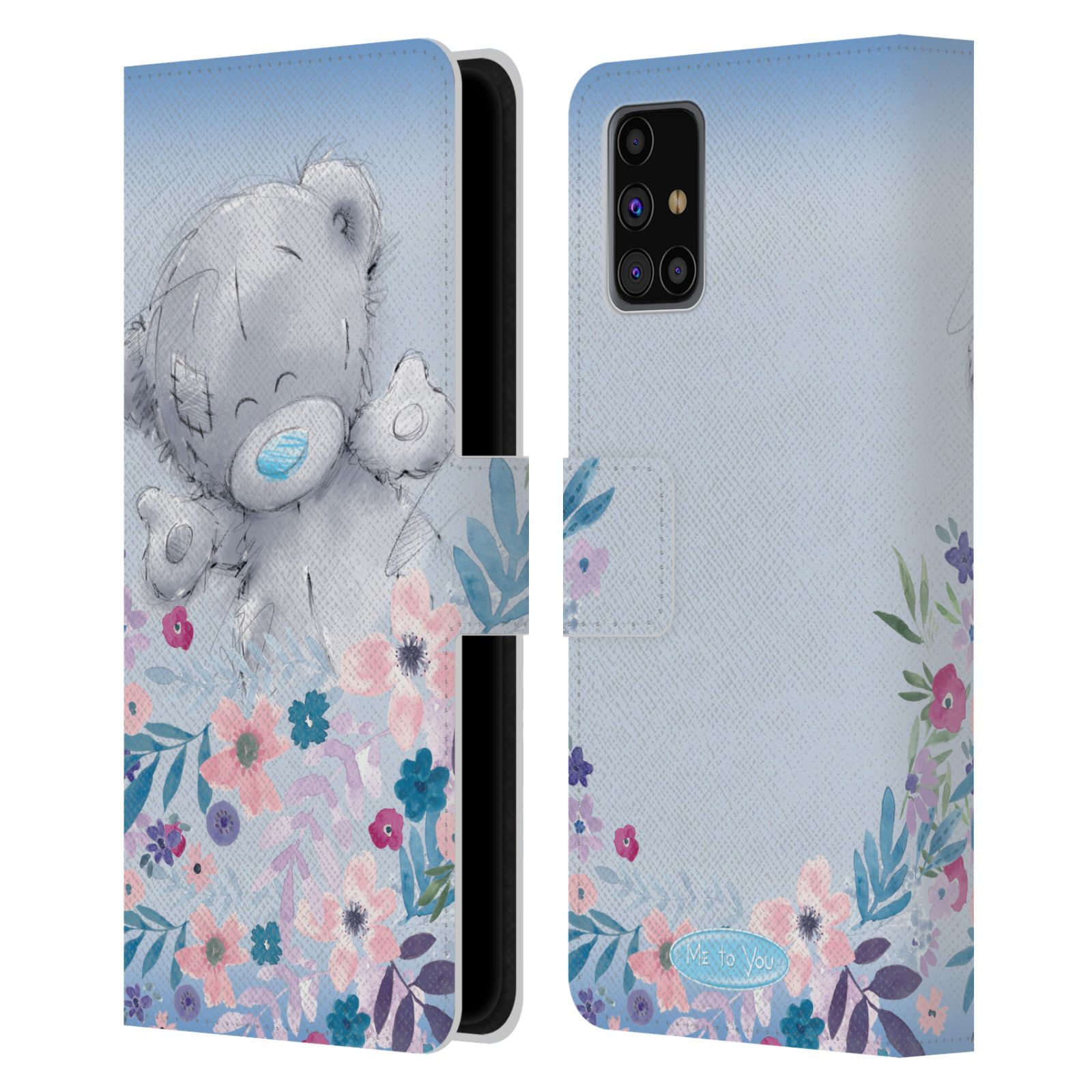 Pouzdro na mobil Samsung Galaxy M31s - HEAD CASE - Me To You - Medvídek mezi květinami