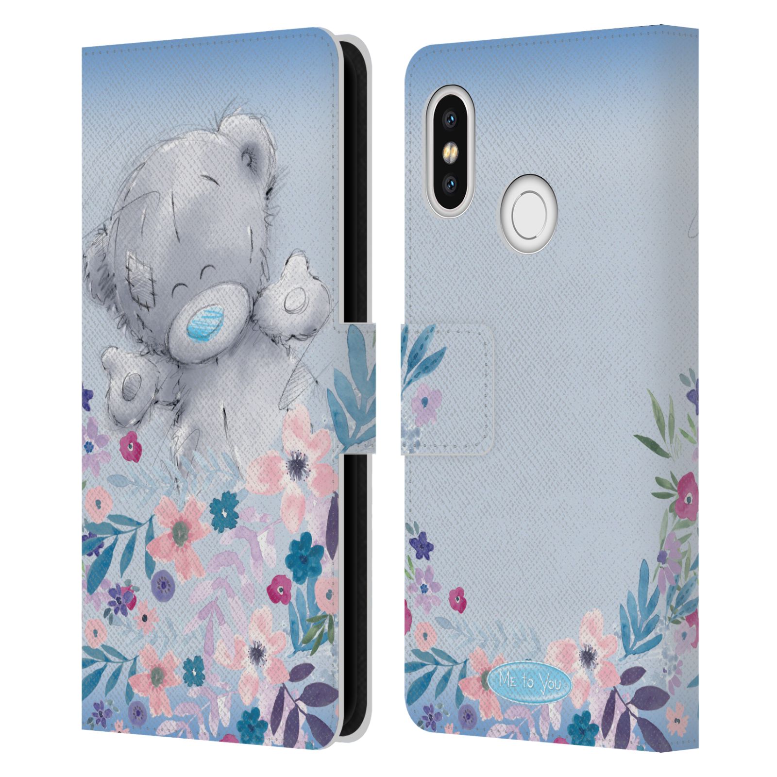 Pouzdro na mobil Xiaomi Mi 8  - HEAD CASE - Me To You - Medvídek mezi květinami