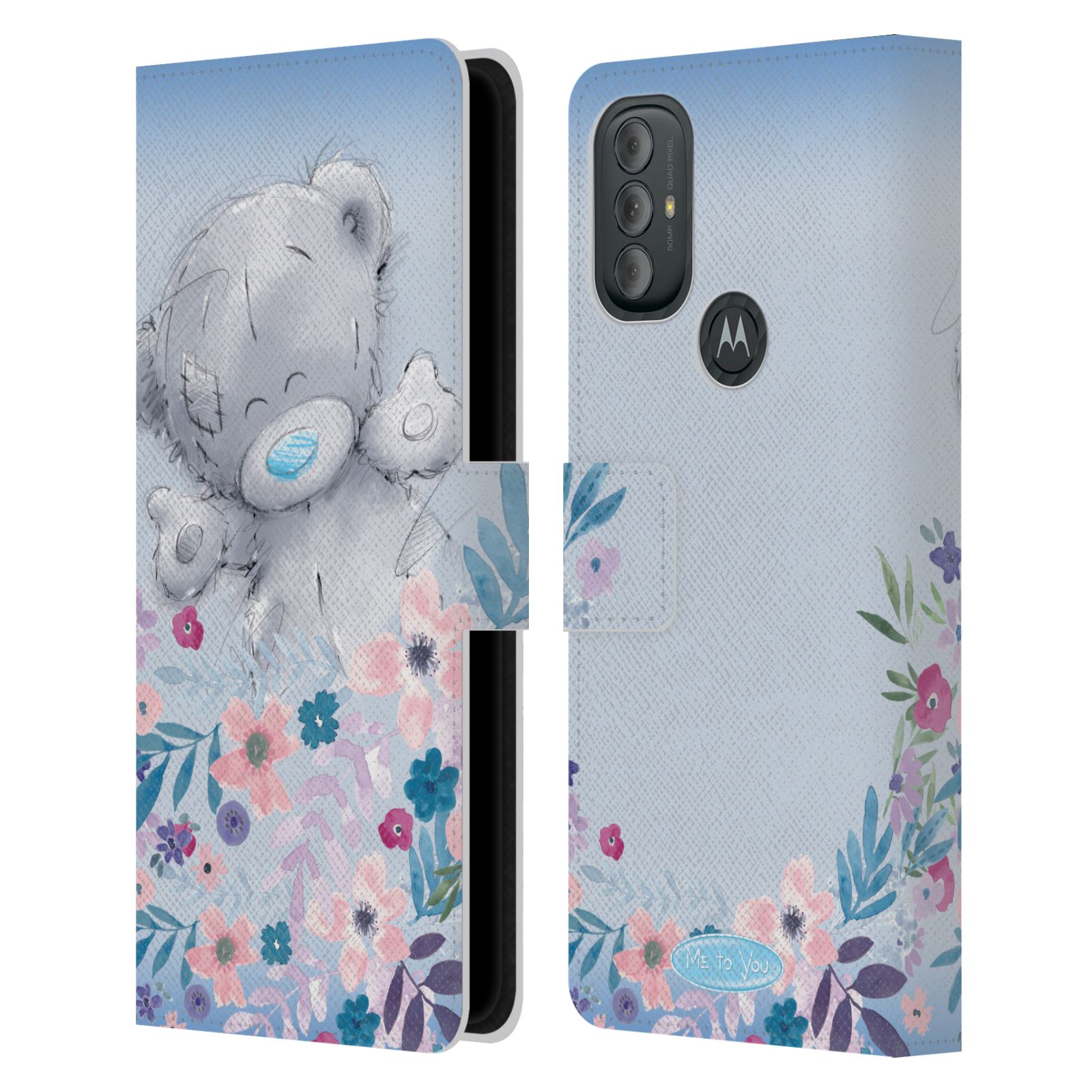 Pouzdro na mobil Motorola Moto G10 / G30 - HEAD CASE - Me To You - Medvídek mezi květinami