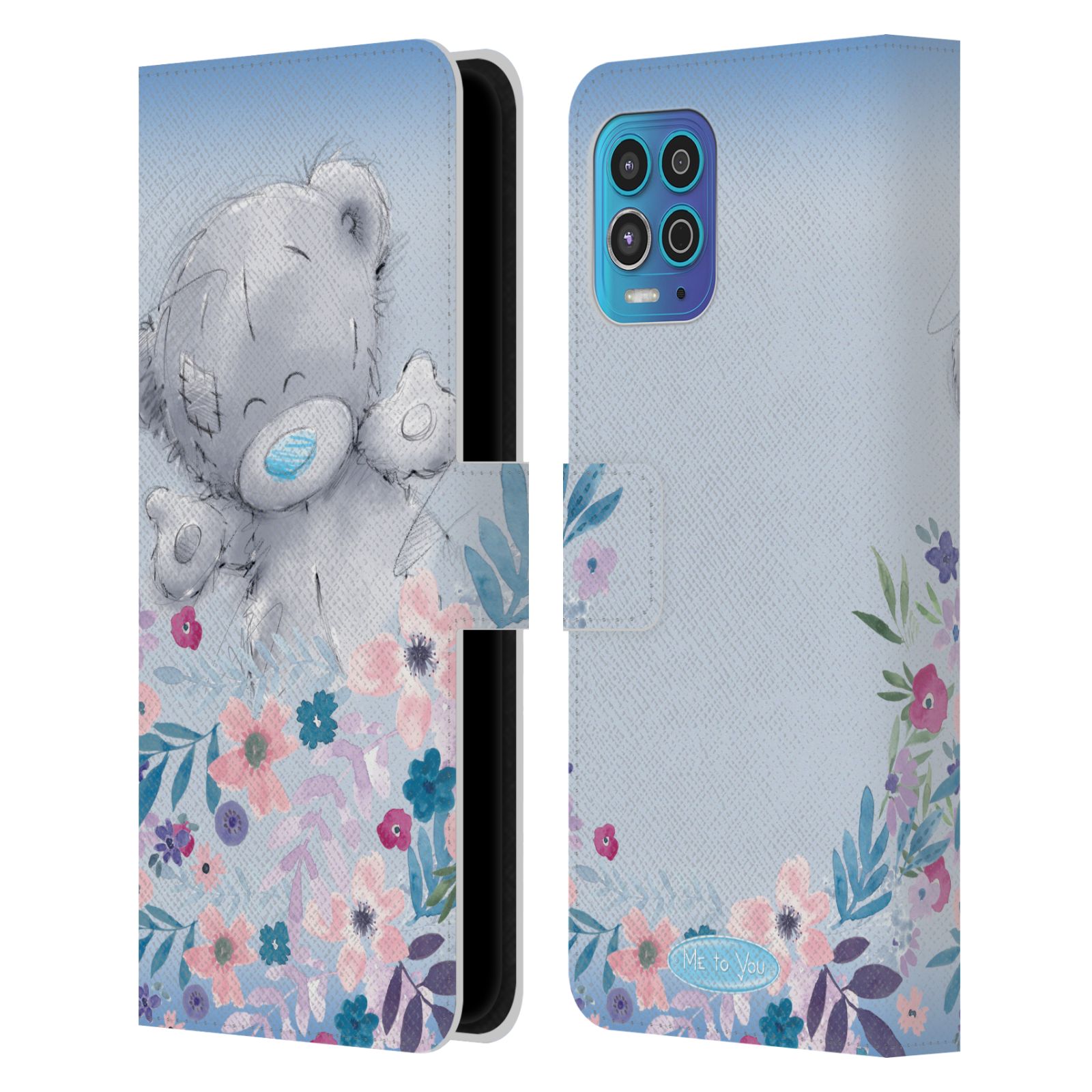 Pouzdro na mobil Motorola Moto G100 - HEAD CASE - Me To You - Medvídek mezi květinami