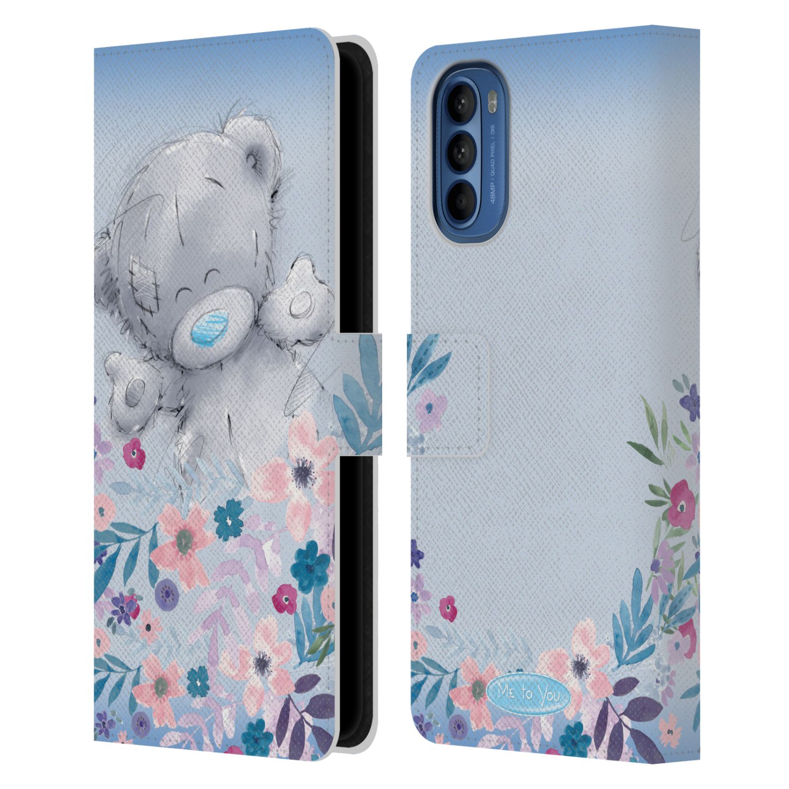Pouzdro na mobil Motorola Moto G41 - HEAD CASE - Me To You - Medvídek mezi květinami