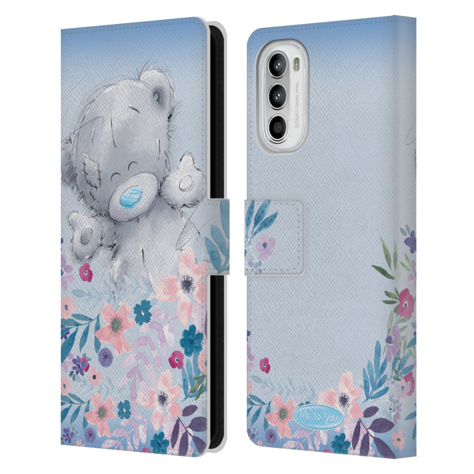 Pouzdro na mobil Motorola Moto G52 - HEAD CASE - Me To You - Medvídek mezi květinami