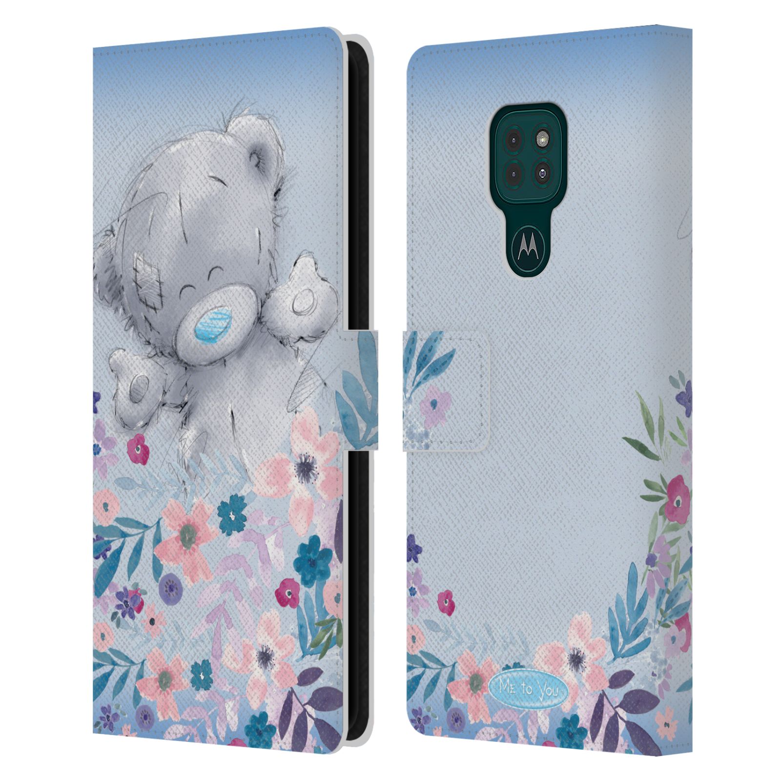 Pouzdro na mobil Motorola Moto G9 PLAY - HEAD CASE - Me To You - Medvídek mezi květinami