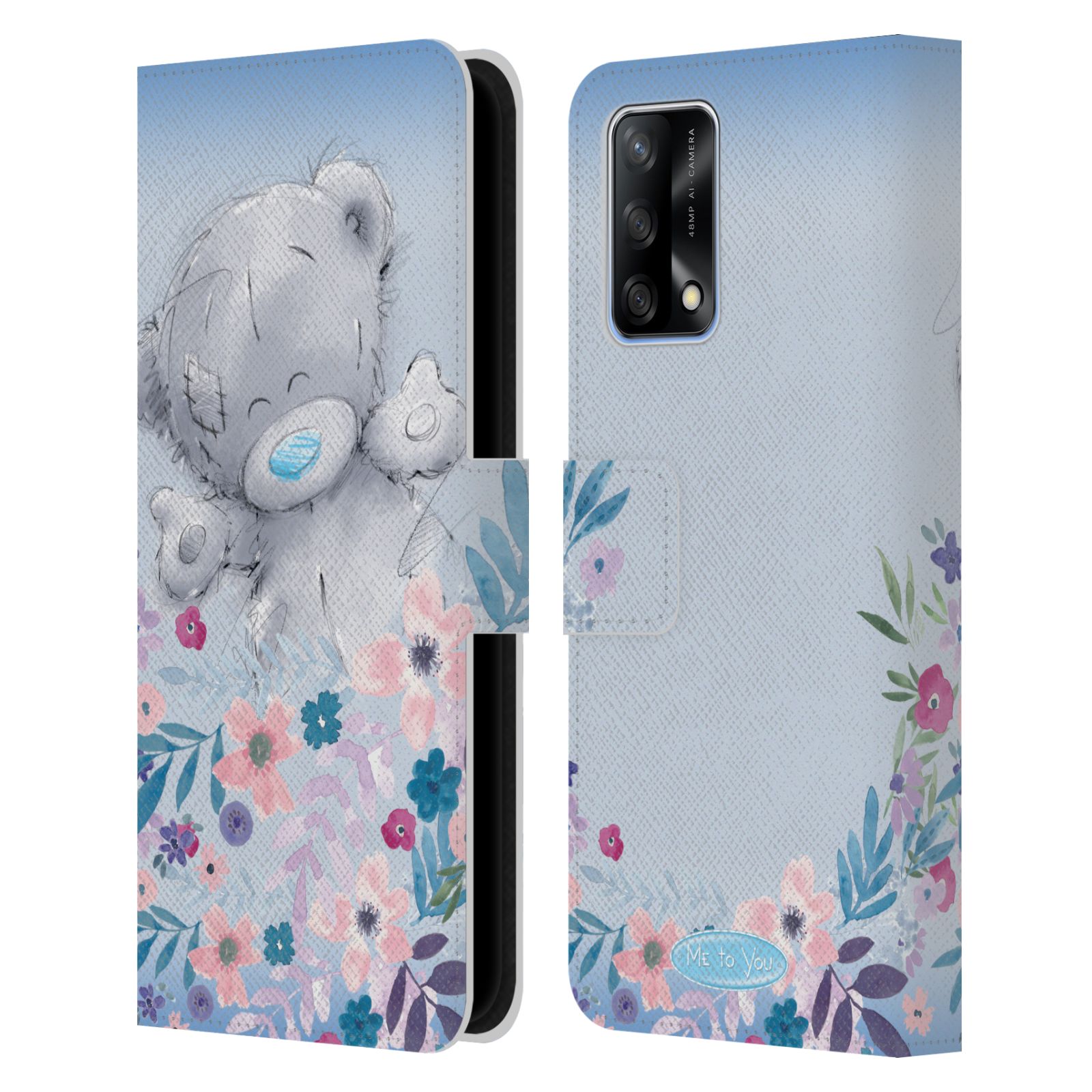 Pouzdro na mobil Oppo A74 - HEAD CASE - Me To You - Medvídek mezi květinami