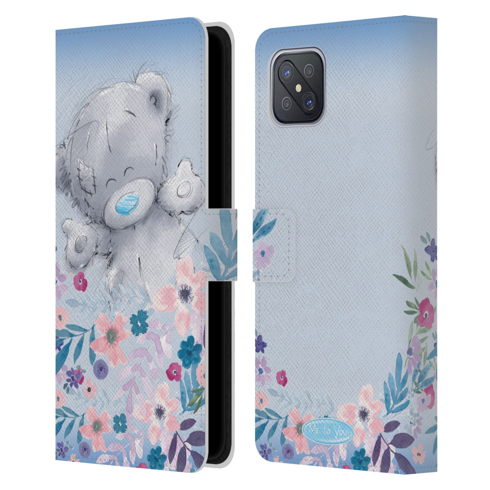 Pouzdro na mobil Oppo A92s - HEAD CASE - Me To You - Medvídek mezi květinami