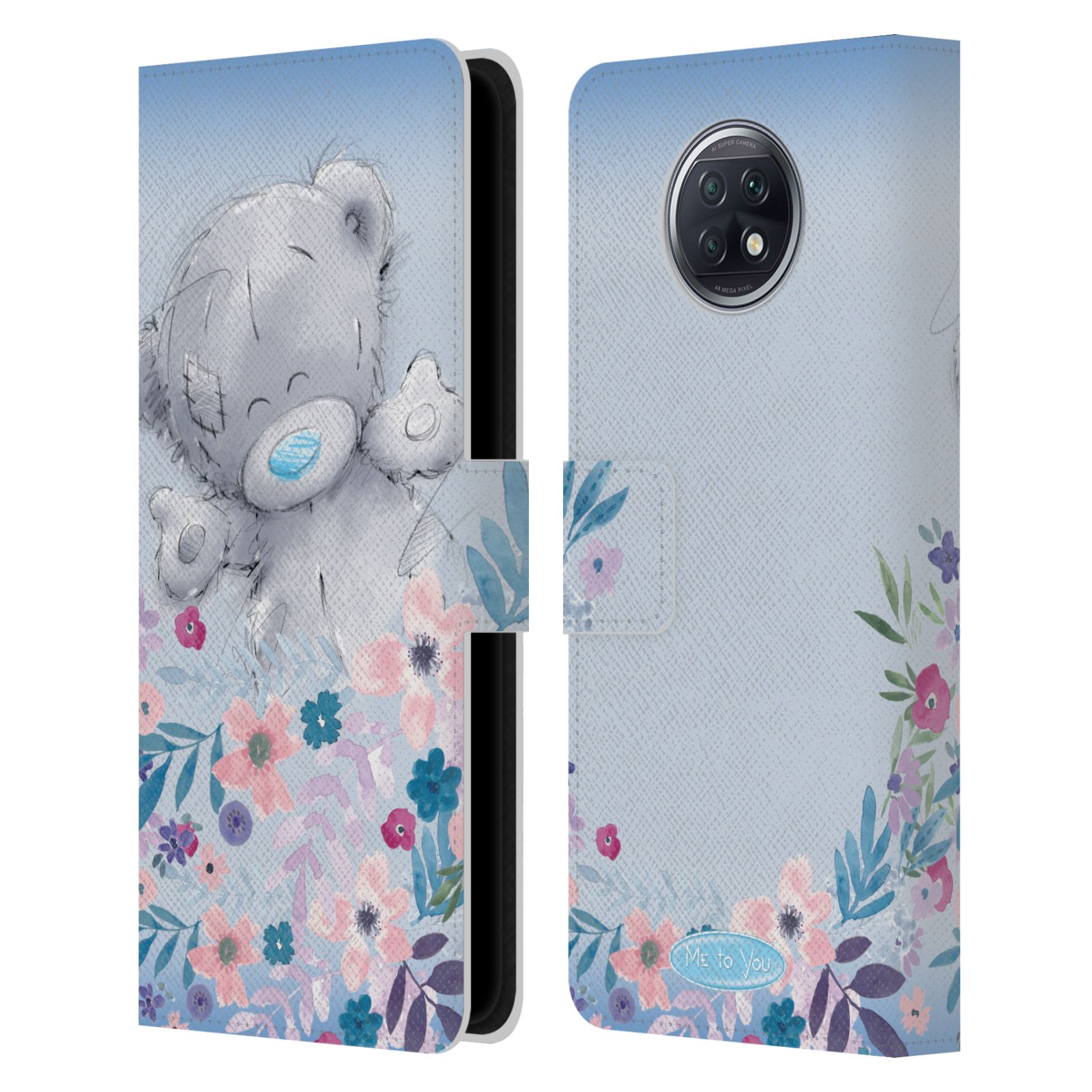 Pouzdro na mobil Xiaomi Redmi Note 9T - HEAD CASE - Me To You - Medvídek mezi květinami