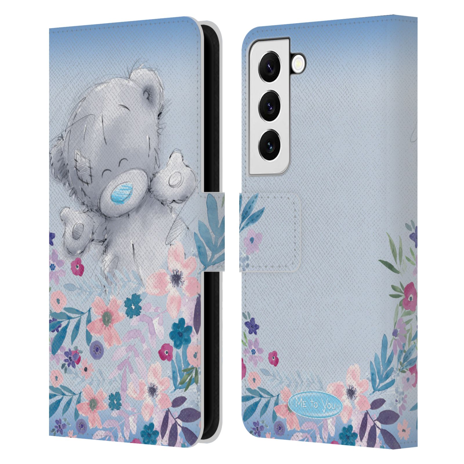 Pouzdro na mobil Samsung Galaxy S22 5G - HEAD CASE - Me To You - Medvídek mezi květinami