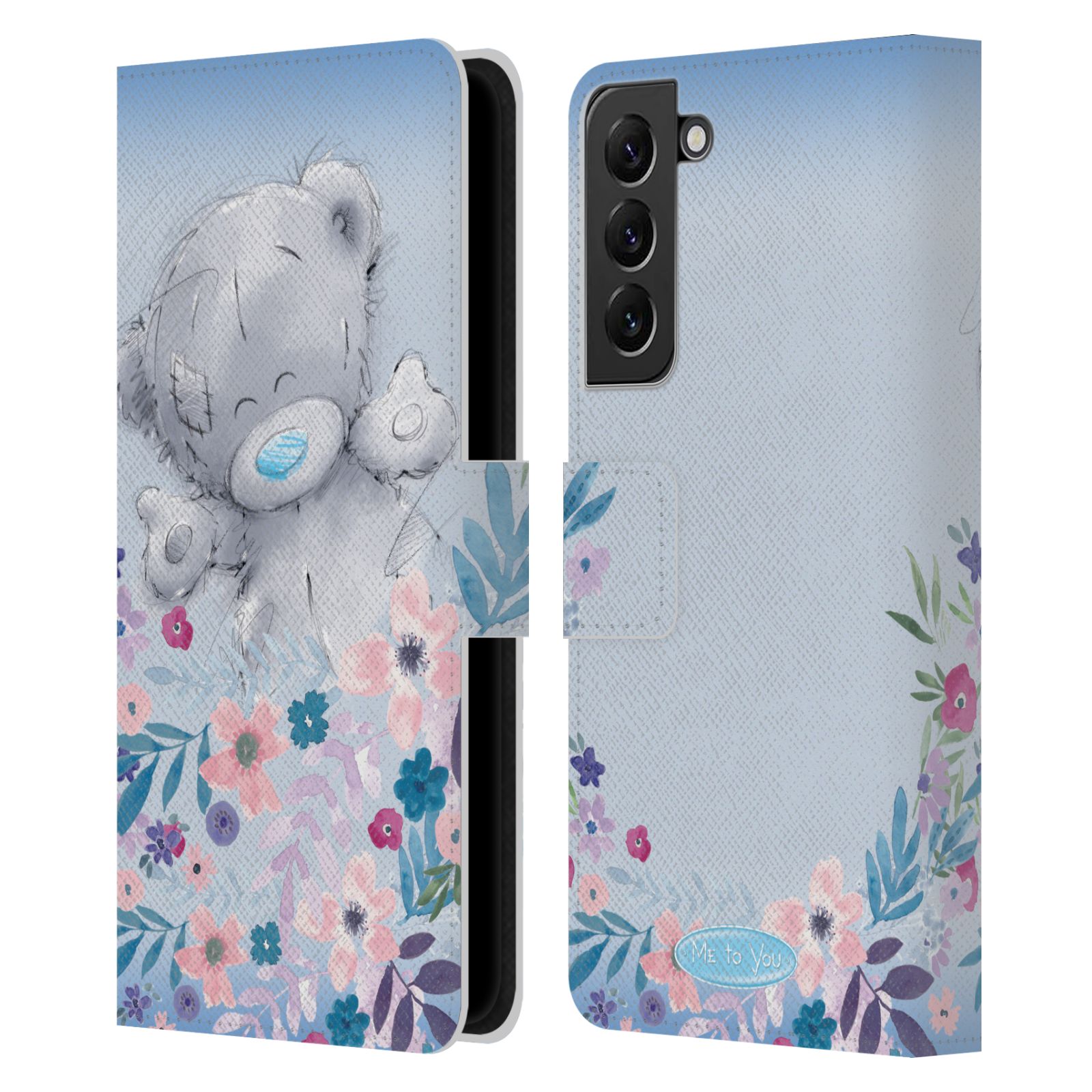 Pouzdro na mobil Samsung Galaxy S22+ 5G - HEAD CASE - Me To You - Medvídek mezi květinami