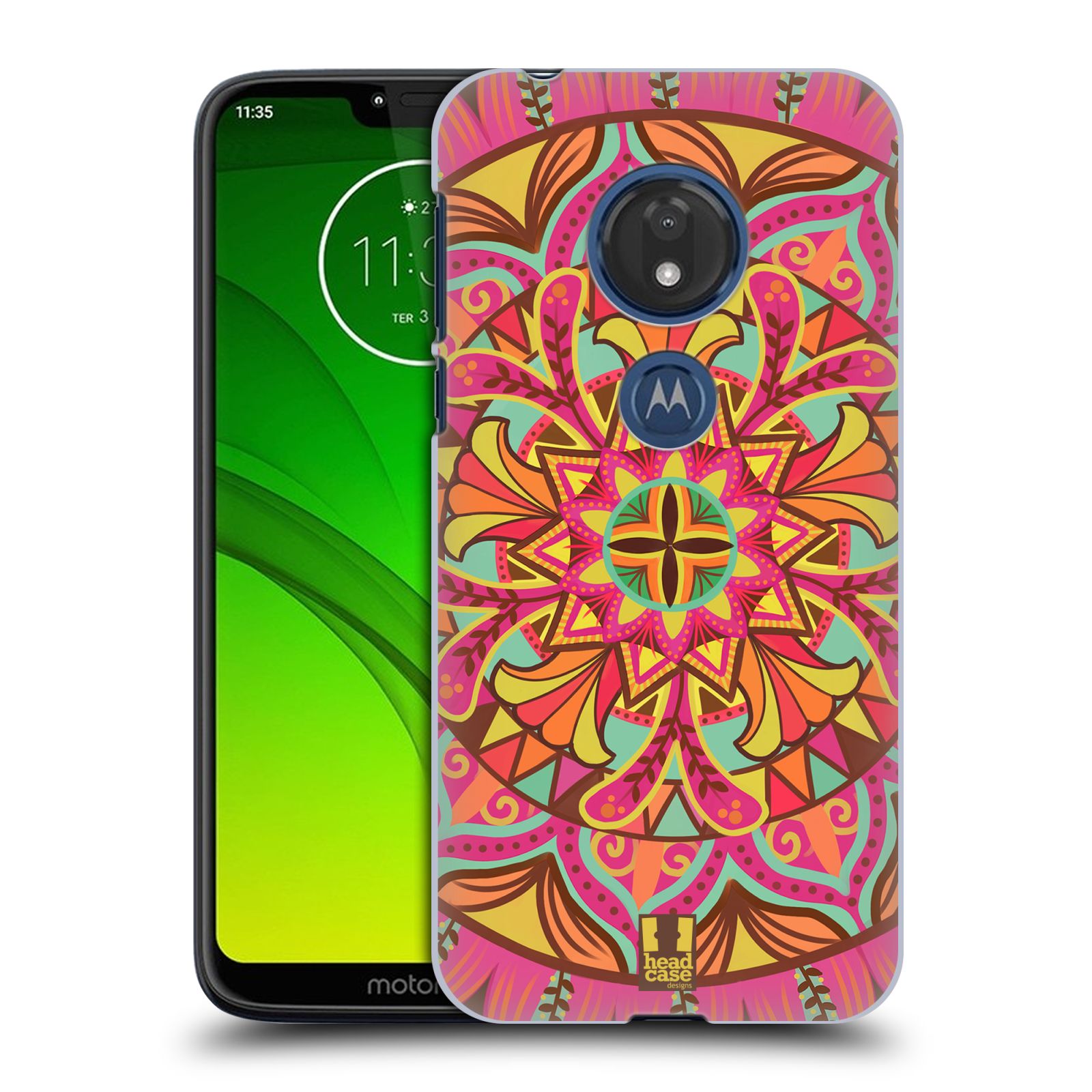 Pouzdro na mobil Motorola Moto G7 Play vzor Indie Mandala květinový motiv PARADISE LOVE