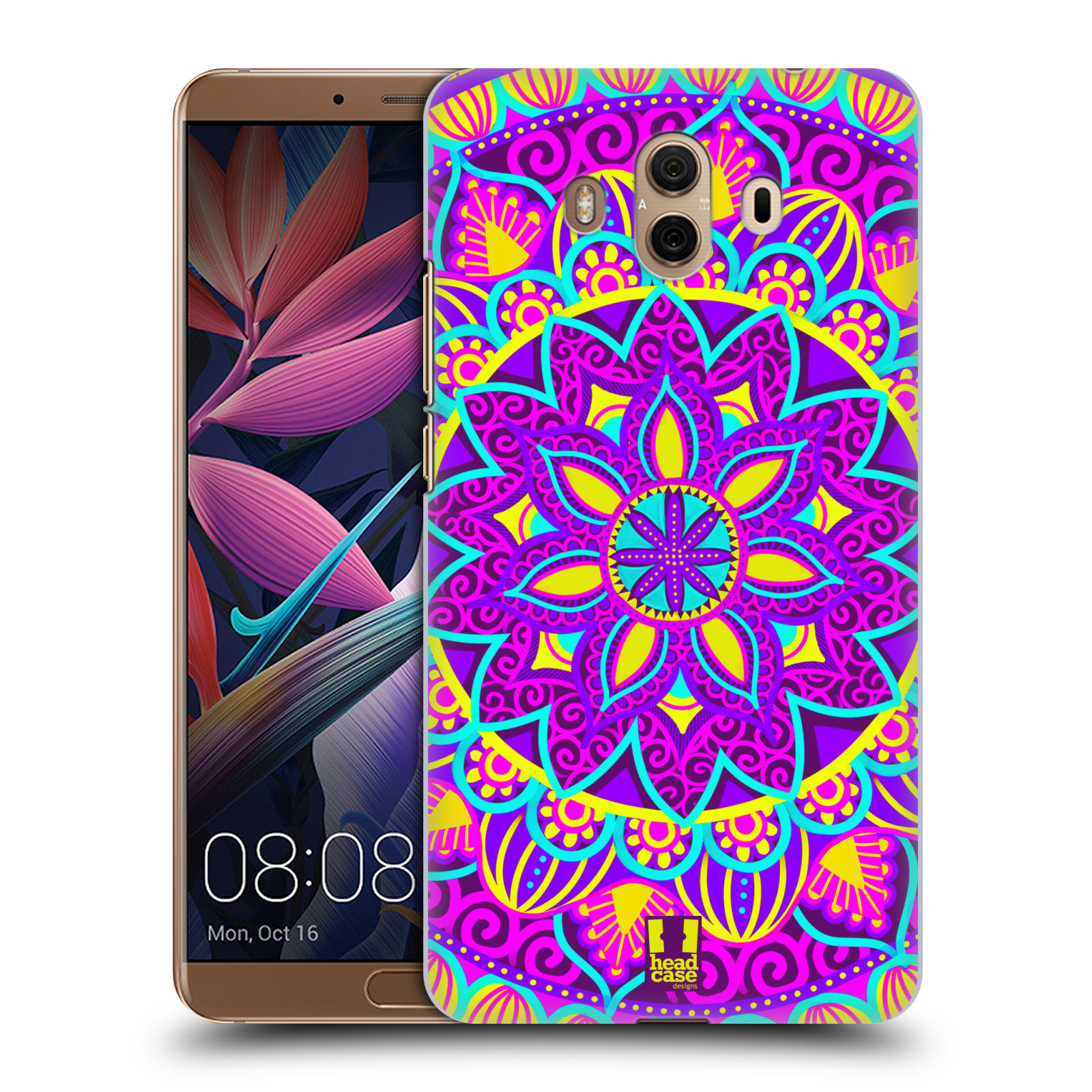 HEAD CASE plastový obal na mobil Huawei Mate 10 vzor Indie Mandala květinový motiv FIALOVÁ KVĚTINA