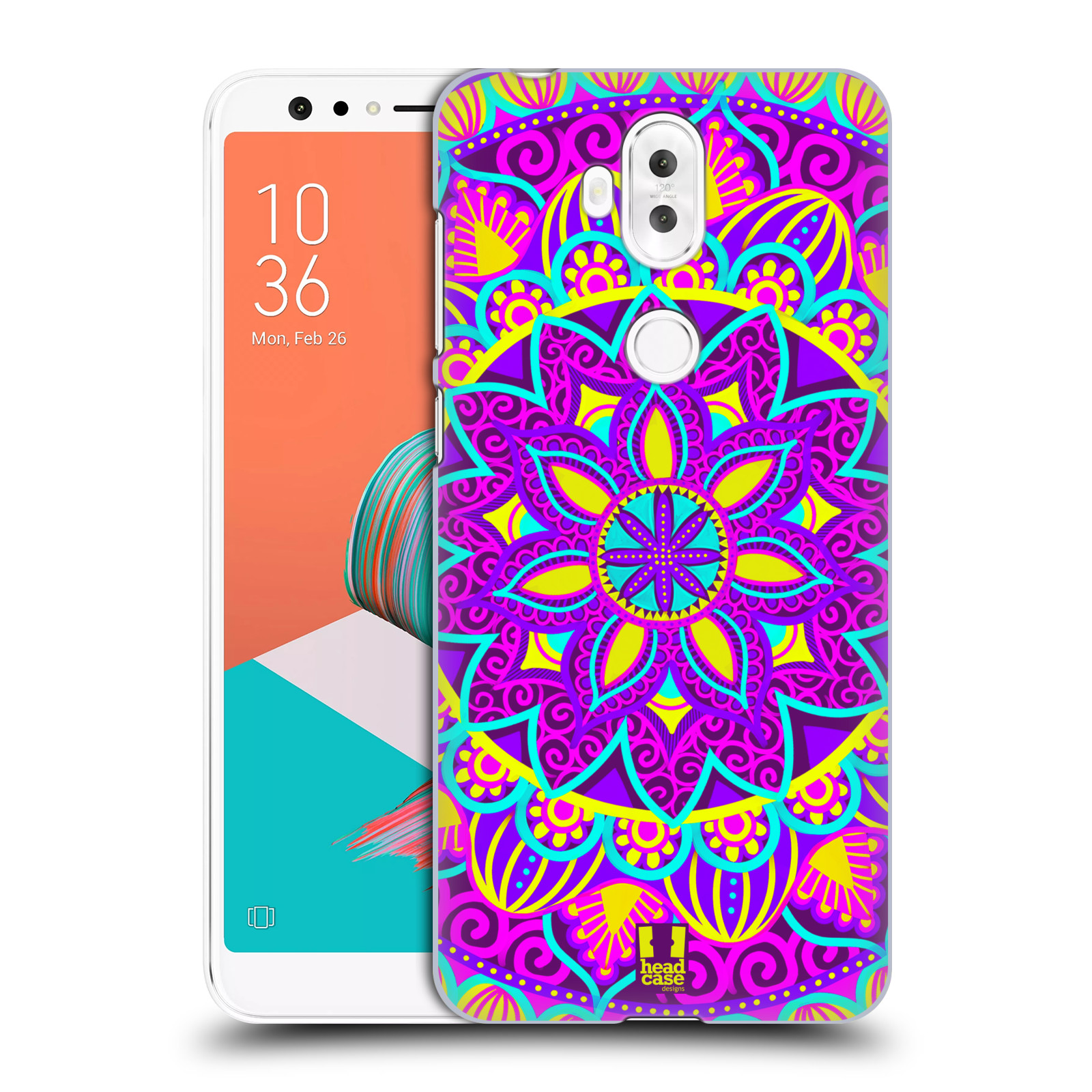 HEAD CASE plastový obal na mobil Asus Zenfone 5 LITE ZC600KL vzor Indie Mandala květinový motiv FIALOVÁ KVĚTINA