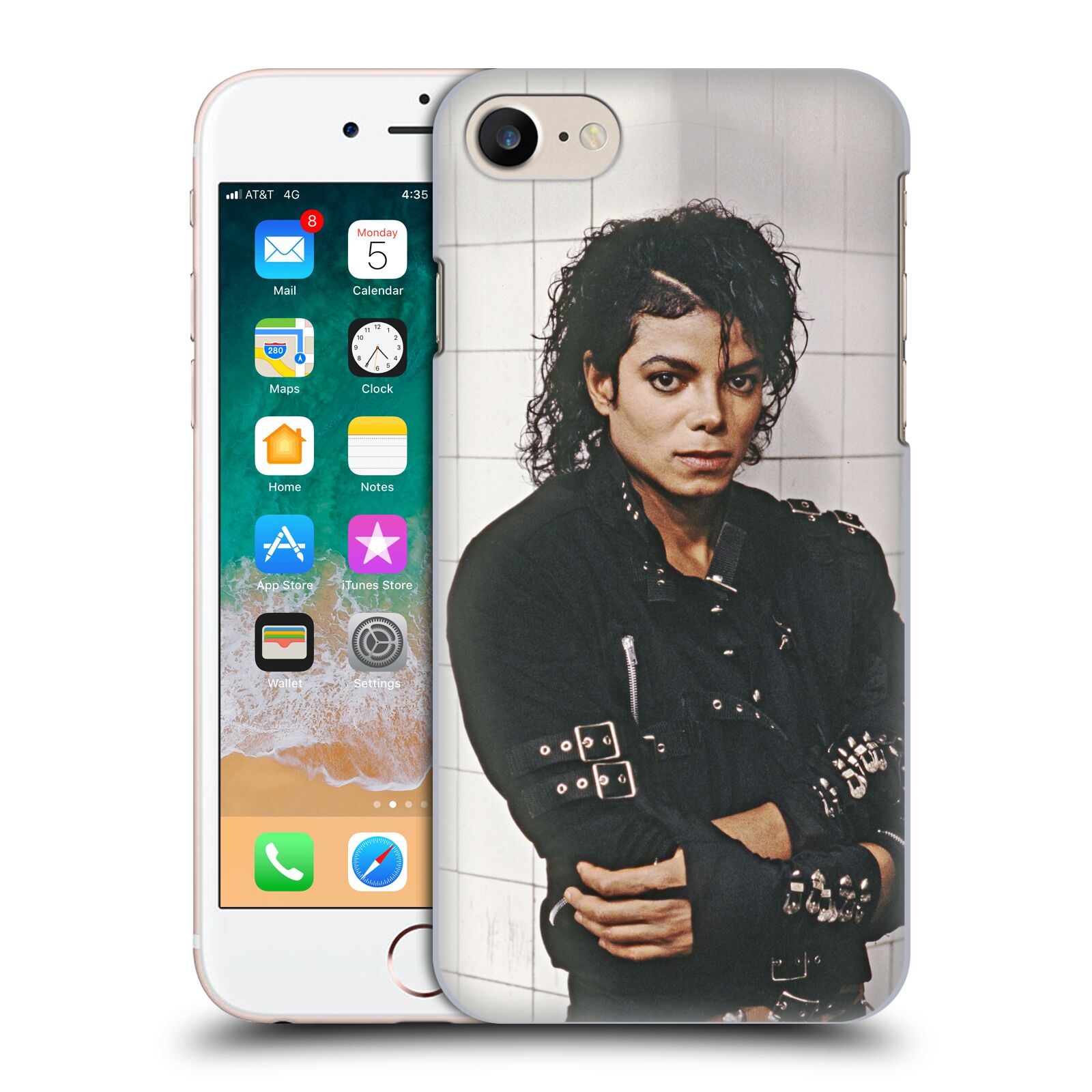 Zadní obal pro mobil Apple Iphone 7/8/SE2020 - HEAD CASE - Zpěvák Michael Jackson - pohled