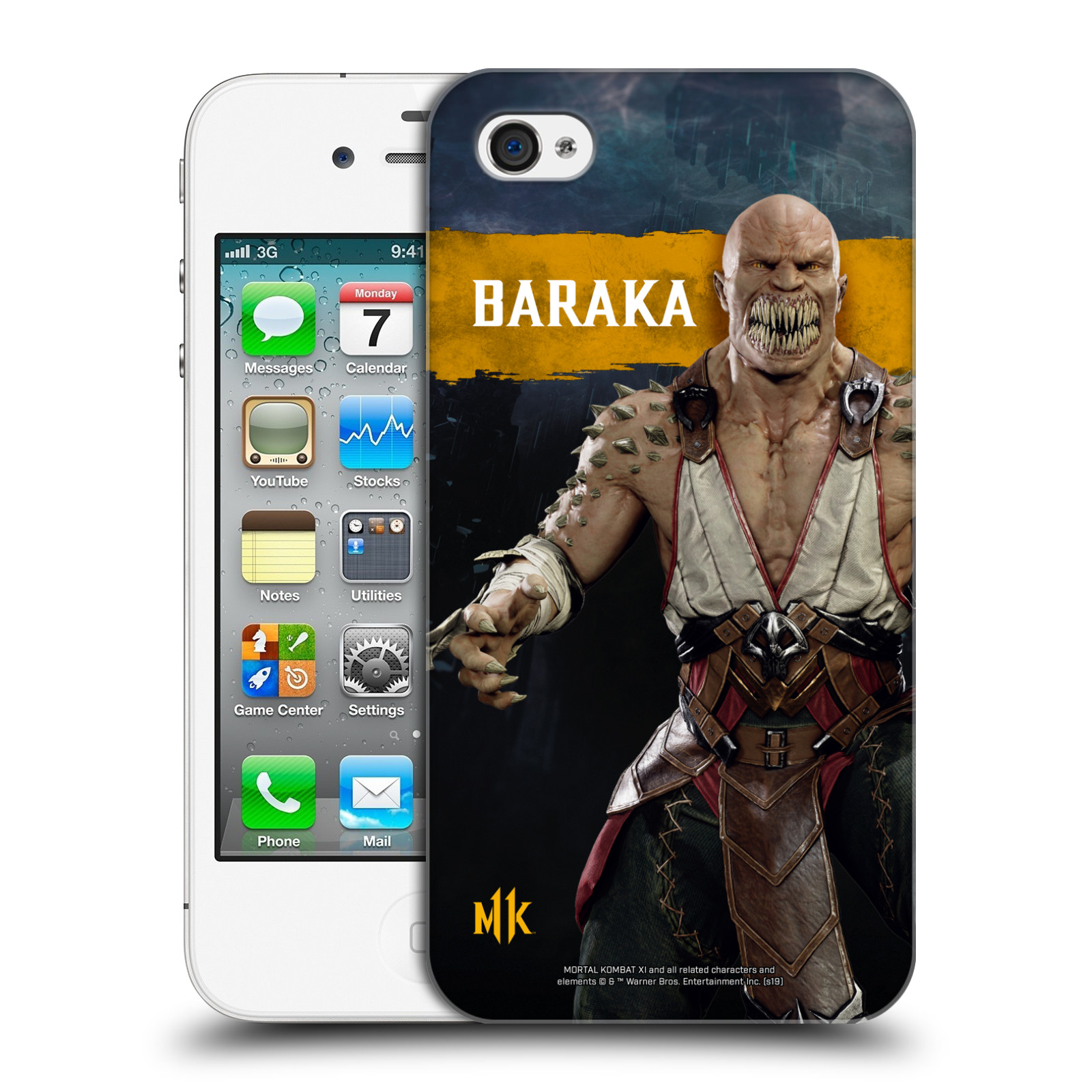 Zadní obal pro mobil Apple Iphone 4/4S - HEAD CASE - Mortal Kombat 11 - Baraka
