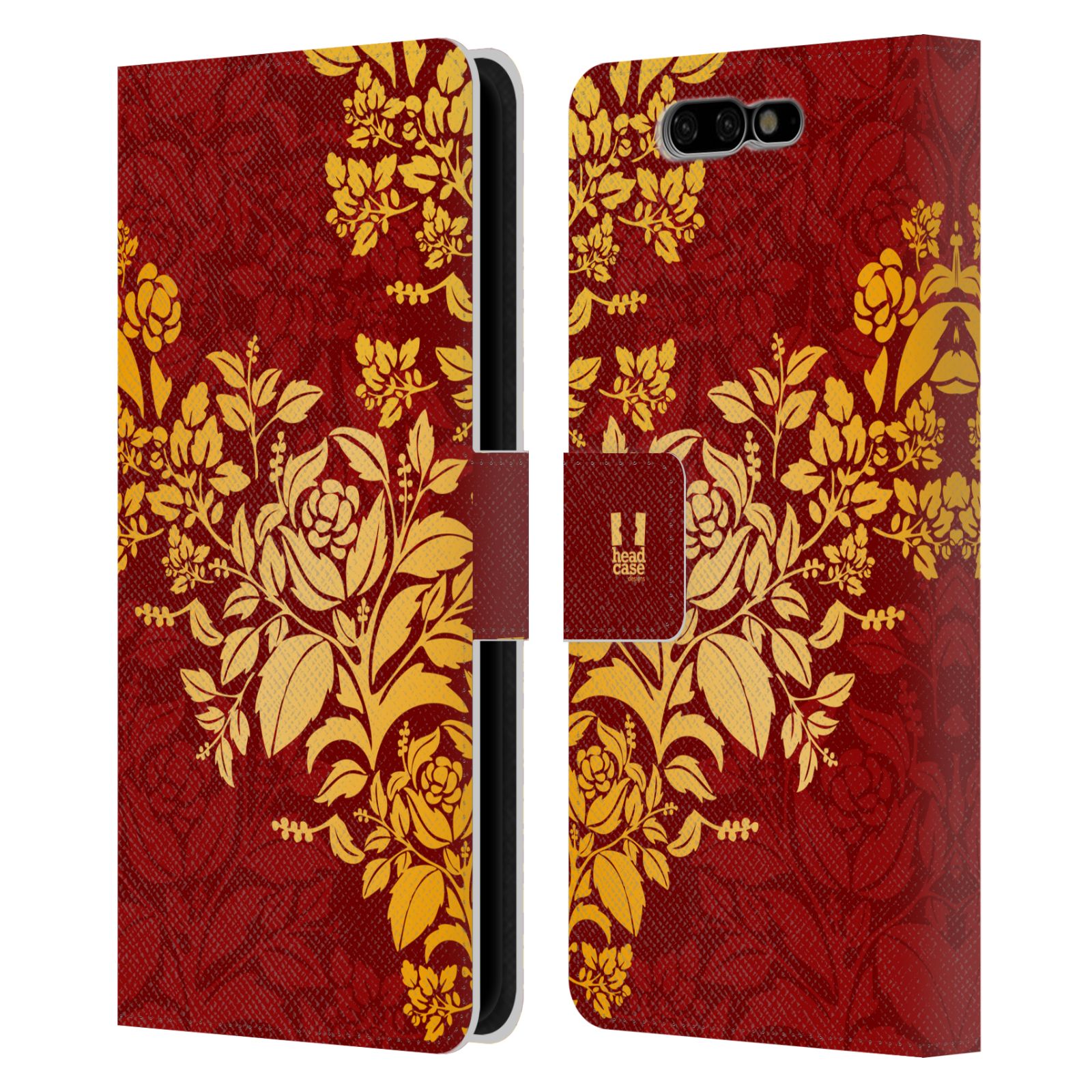 Pouzdro pro mobil Xiaomi Black Shark  - Moderní rudé baroko květy