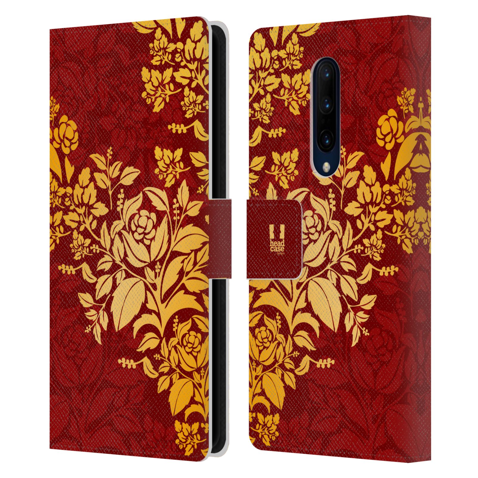Pouzdro pro mobil OnePlus 7 PRO  - Moderní rudé baroko květy
