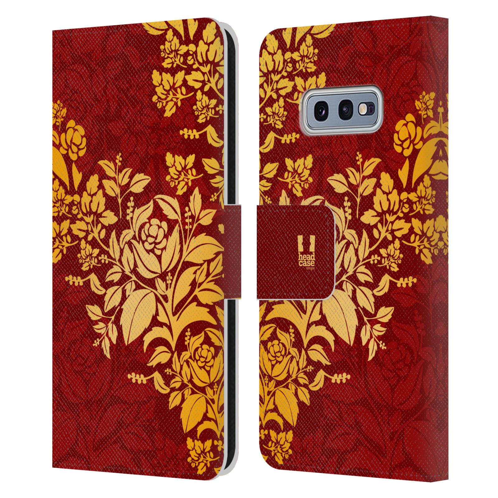 Pouzdro pro mobil Samsung Galaxy S10e  - Moderní rudé baroko květy