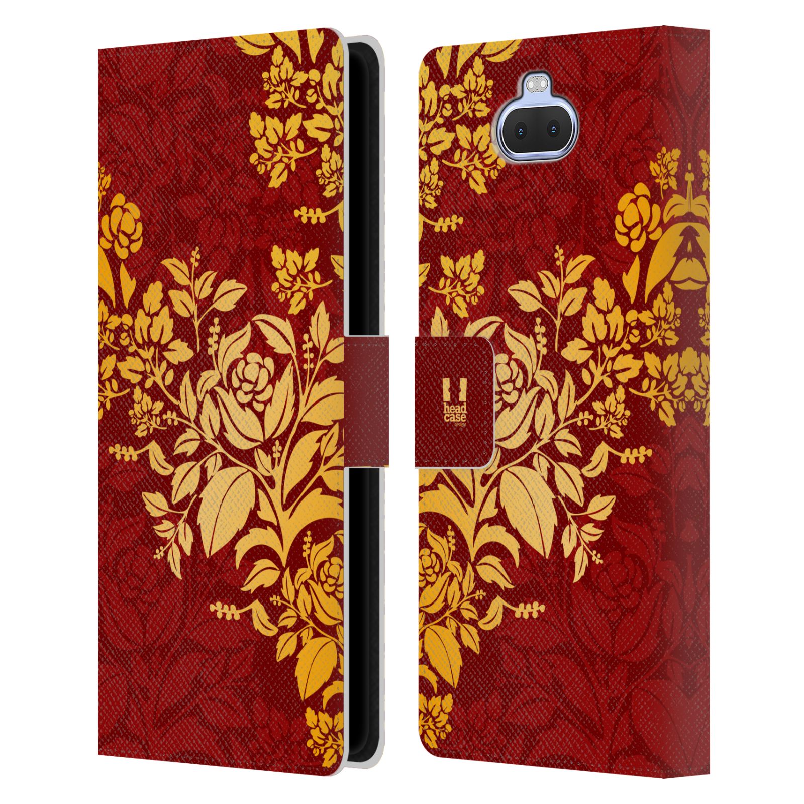 Pouzdro pro mobil Sony Xperia 10 ULTRA / Xperia XA3 ULTRA  - Moderní rudé baroko květy