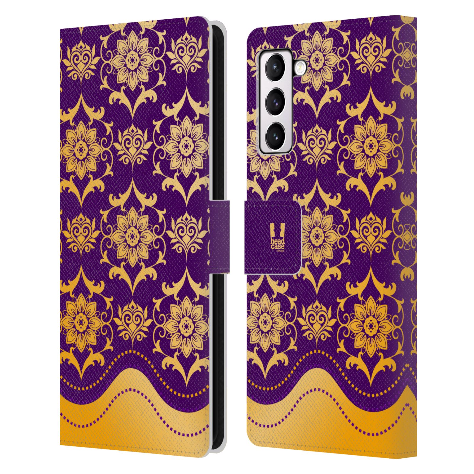 Pouzdro pro mobil Samsung Galaxy S21+ 5G  - Moderní rudé baroko fialová