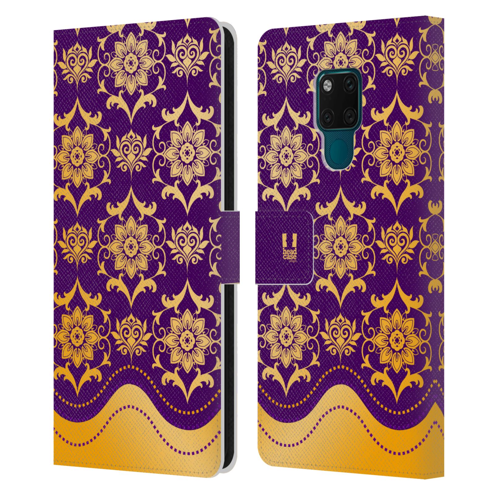 Pouzdro pro mobil Huawei Mate 20X 5G - Moderní rudé baroko fialová