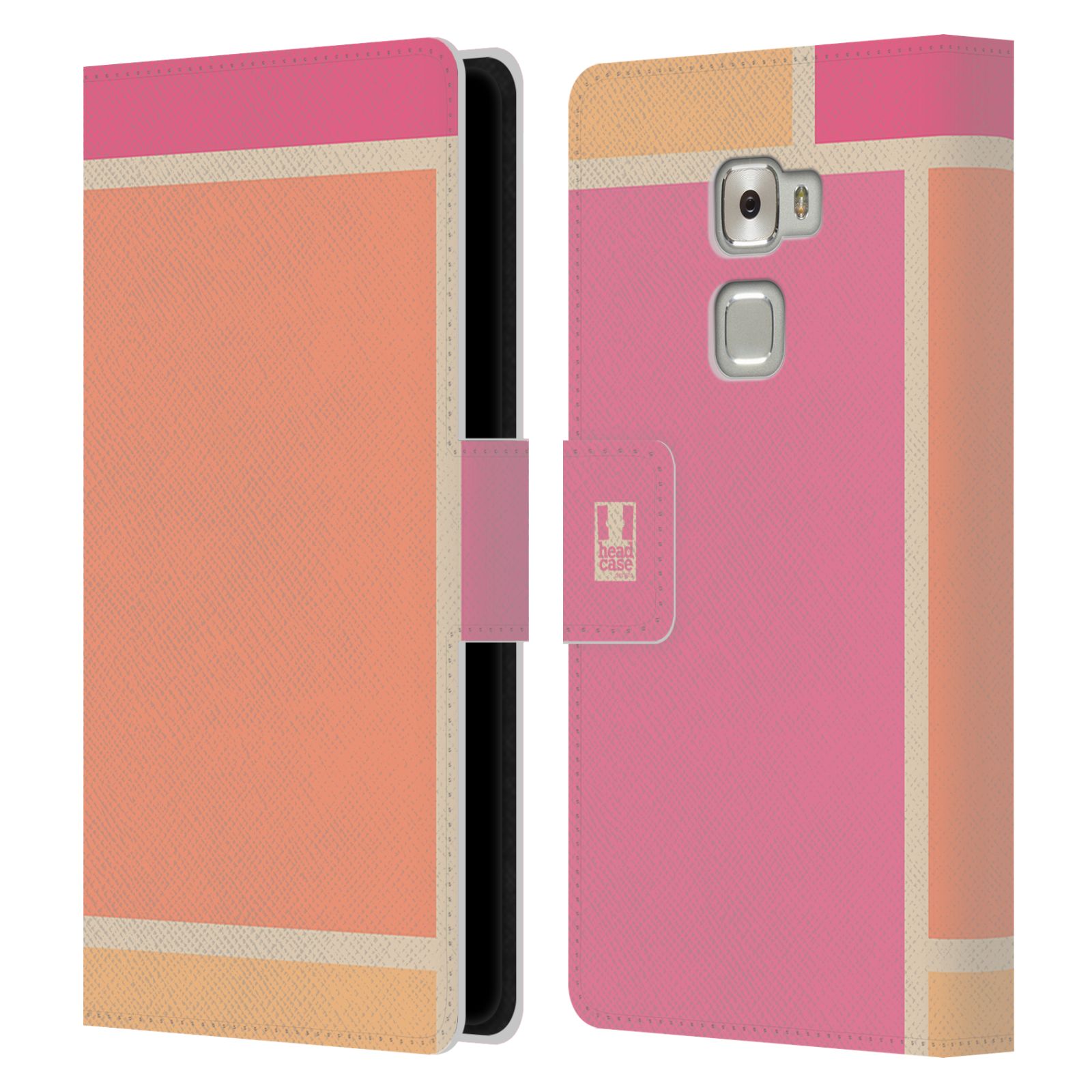 HEAD CASE Flipové pouzdro pro mobil Huawei MATE S MODERN barevná kostka růžová CANDY