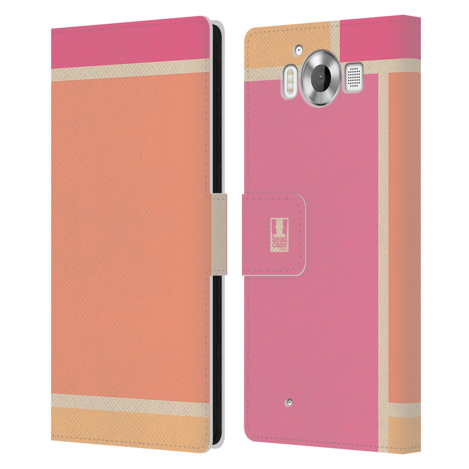 HEAD CASE Flipové pouzdro pro mobil Microsoft Lumia 950 / LUMIA 950 DUAL SIM MODERN barevná kostka růžová CANDY
