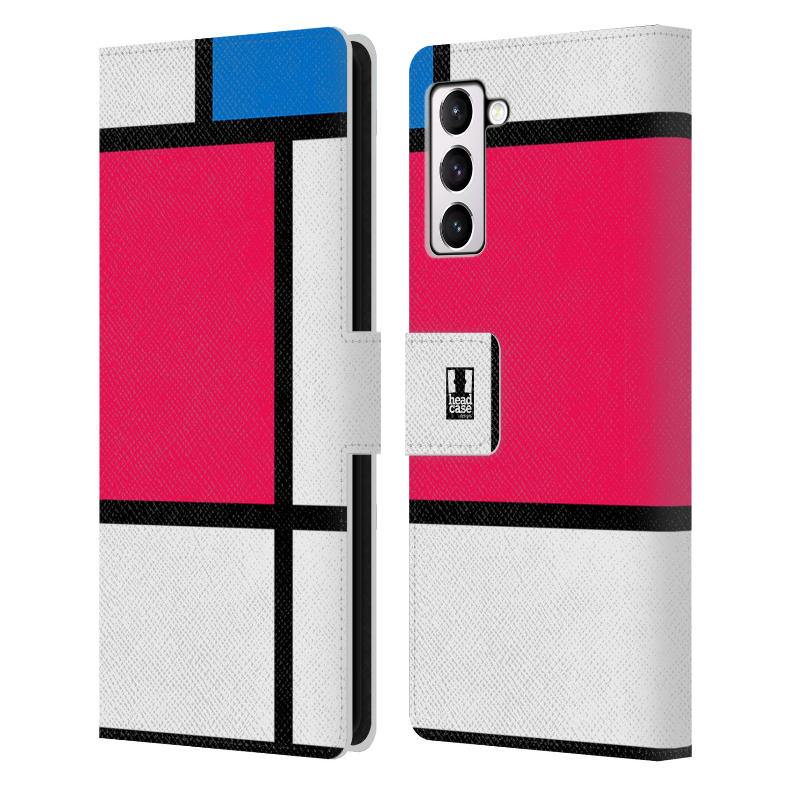 Pouzdro pro mobil Samsung Galaxy S21+ 5G  - Abstrakt růžová modrá