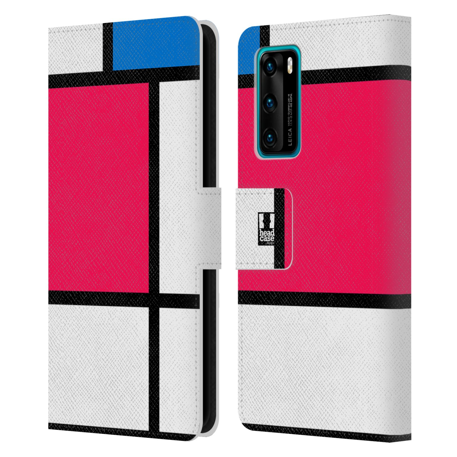 Pouzdro pro mobil Huawei P40 - Abstrakt růžová modrá