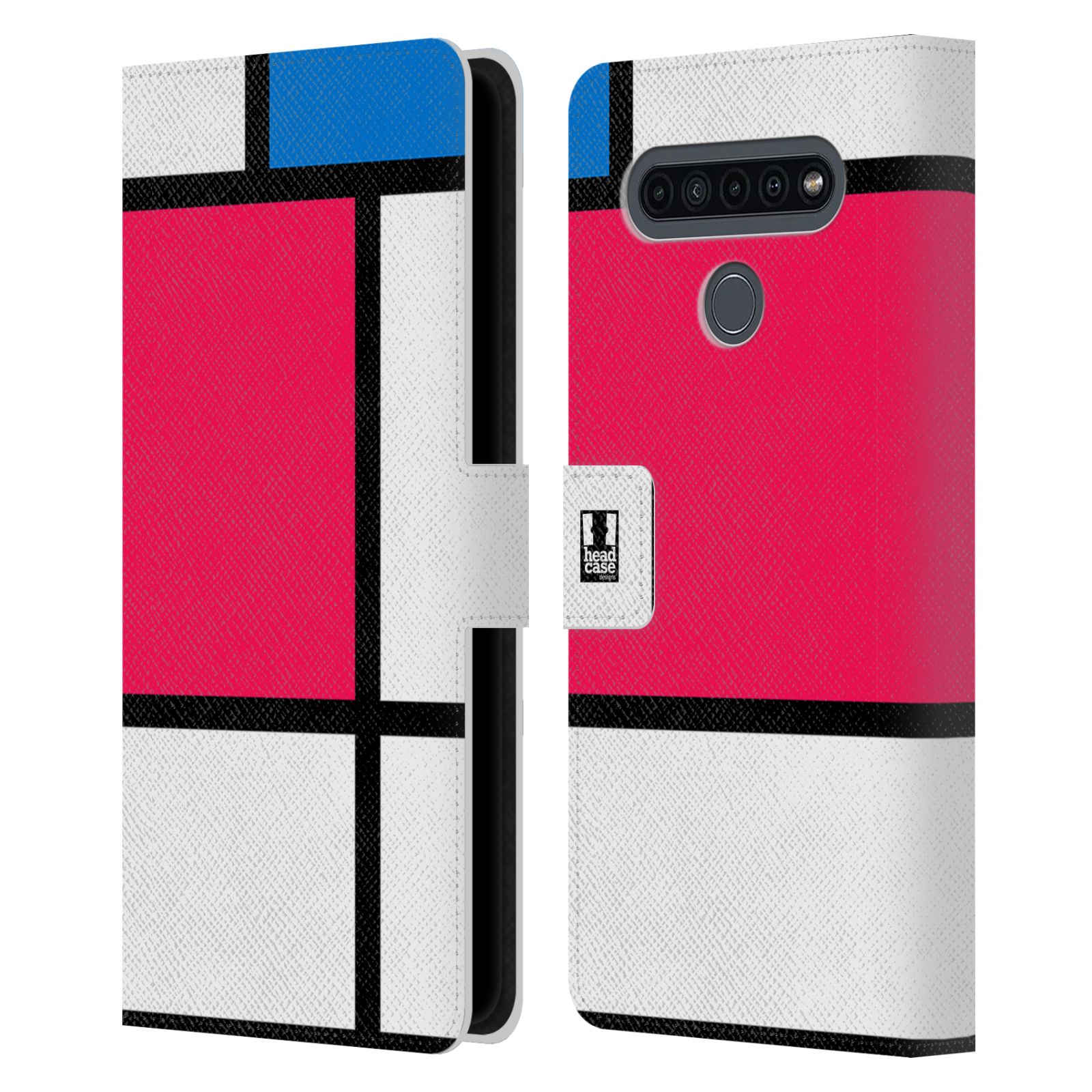 Pouzdro pro mobil LG K41s  - Abstrakt růžová modrá
