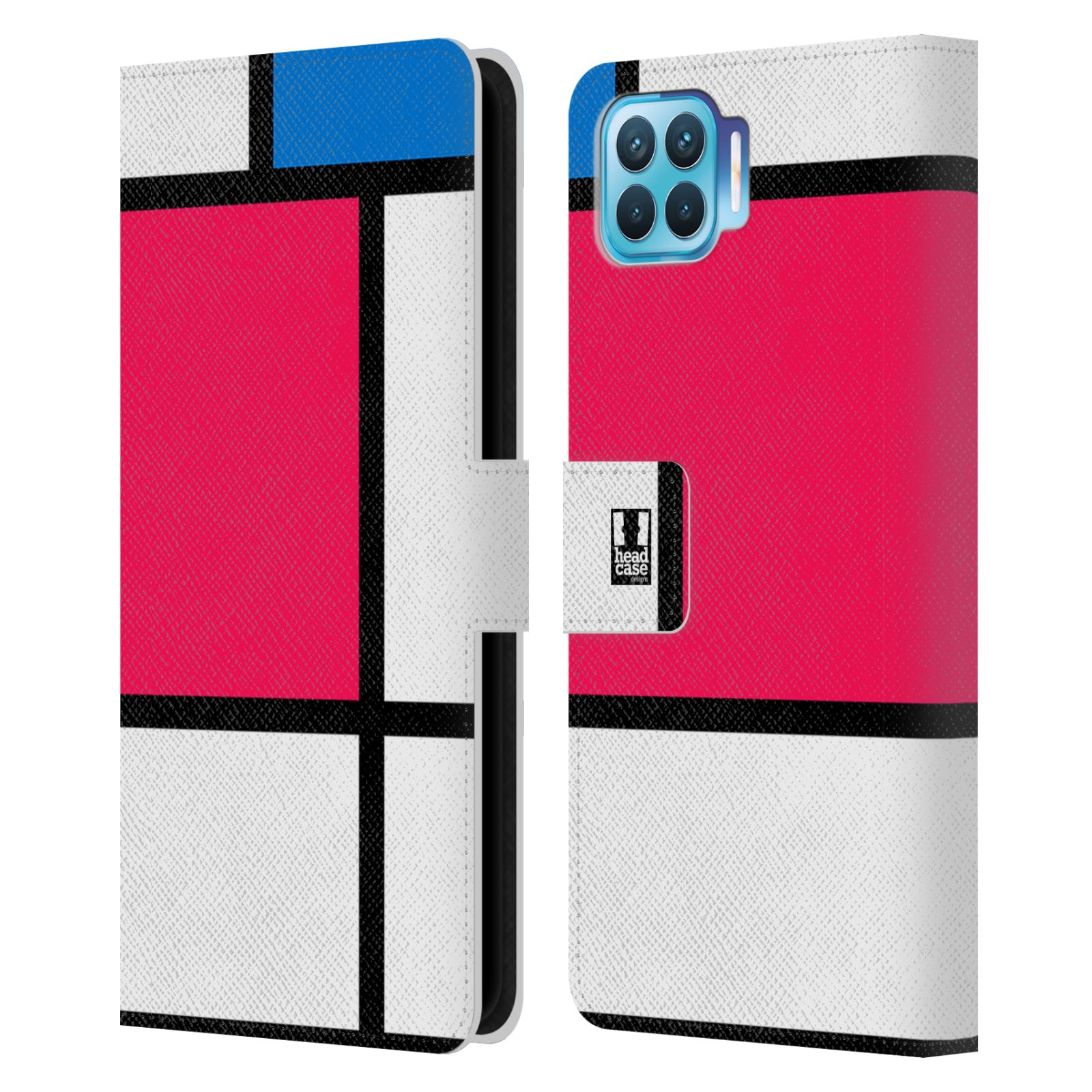 Pouzdro pro mobil Oppo Reno 4 LITE  - Abstrakt růžová modrá