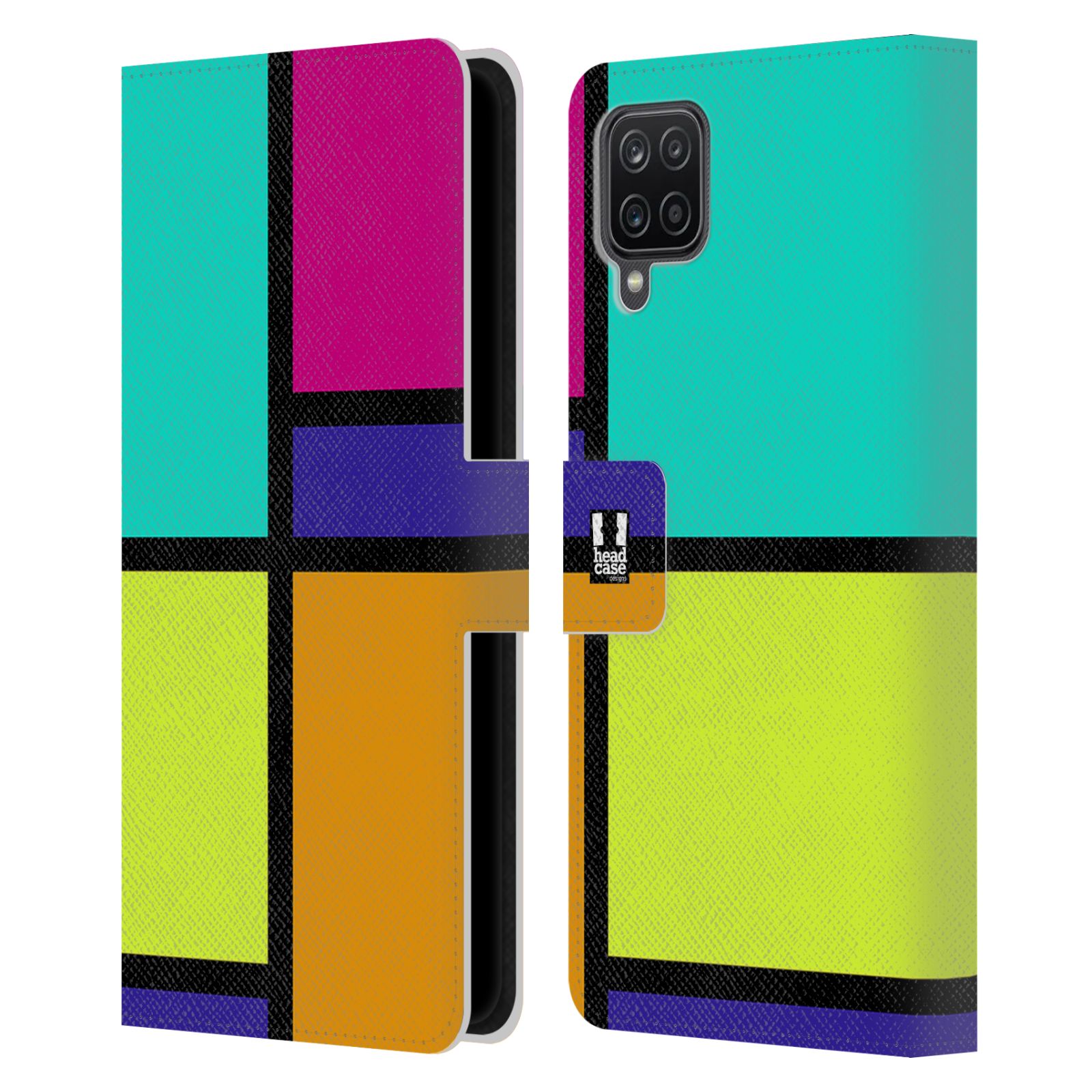 Pouzdro pro mobil Samsung Galaxy A12  - Abstrakt modern barevná kostka