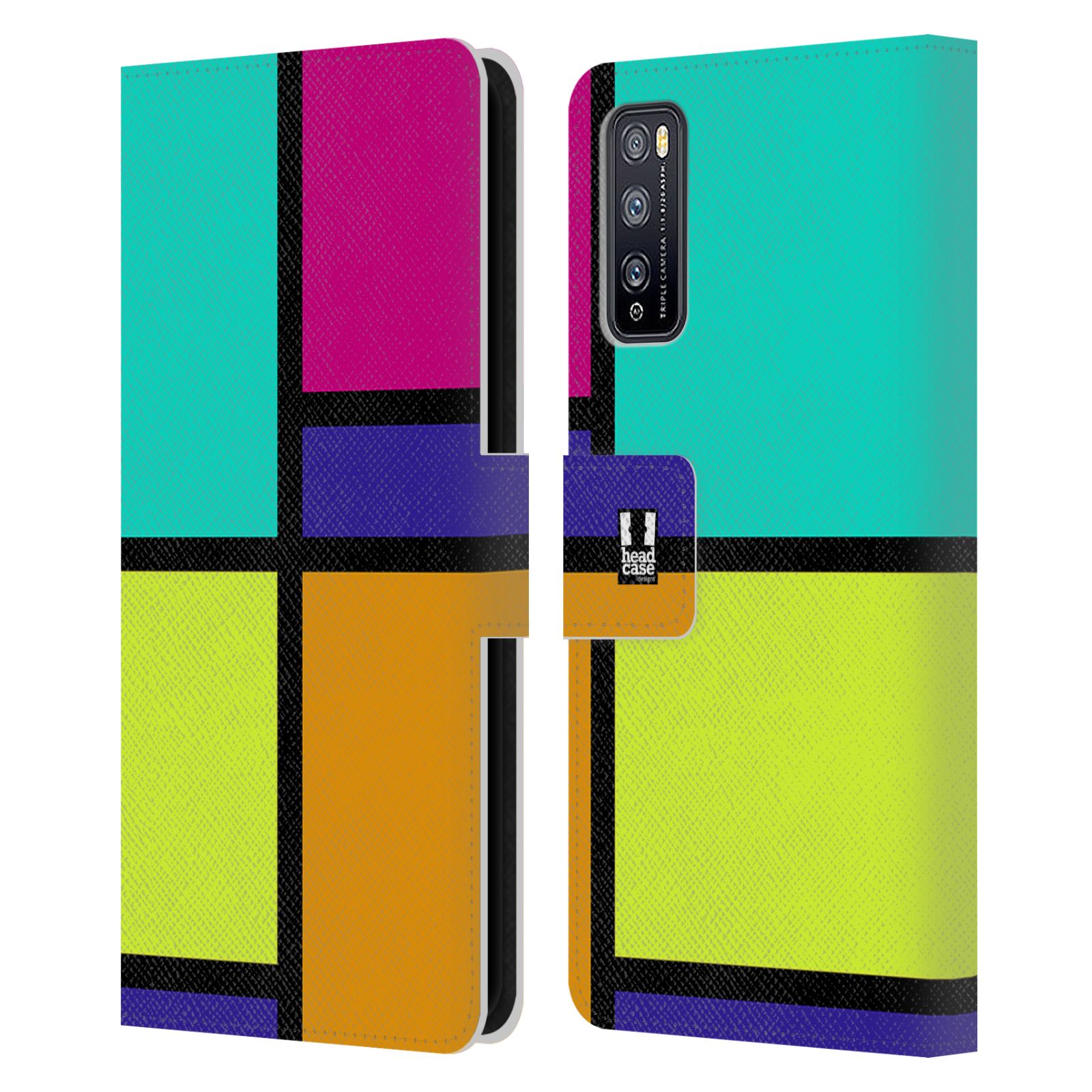 Pouzdro pro mobil Huawei Enjoy Z 5G - Abstrakt modern barevná kostka